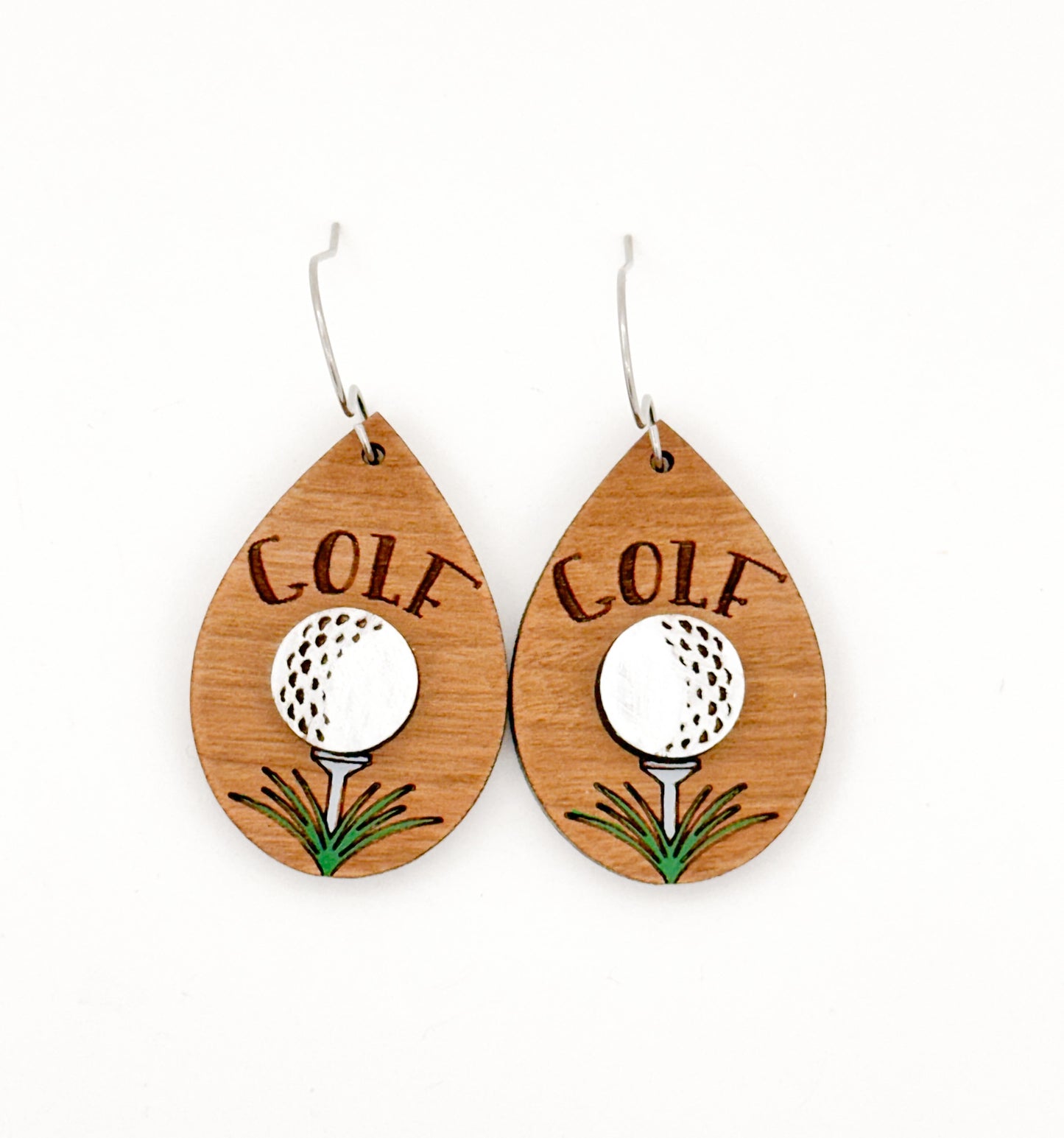 Golf Dangle Earrings Lightweight Earrings