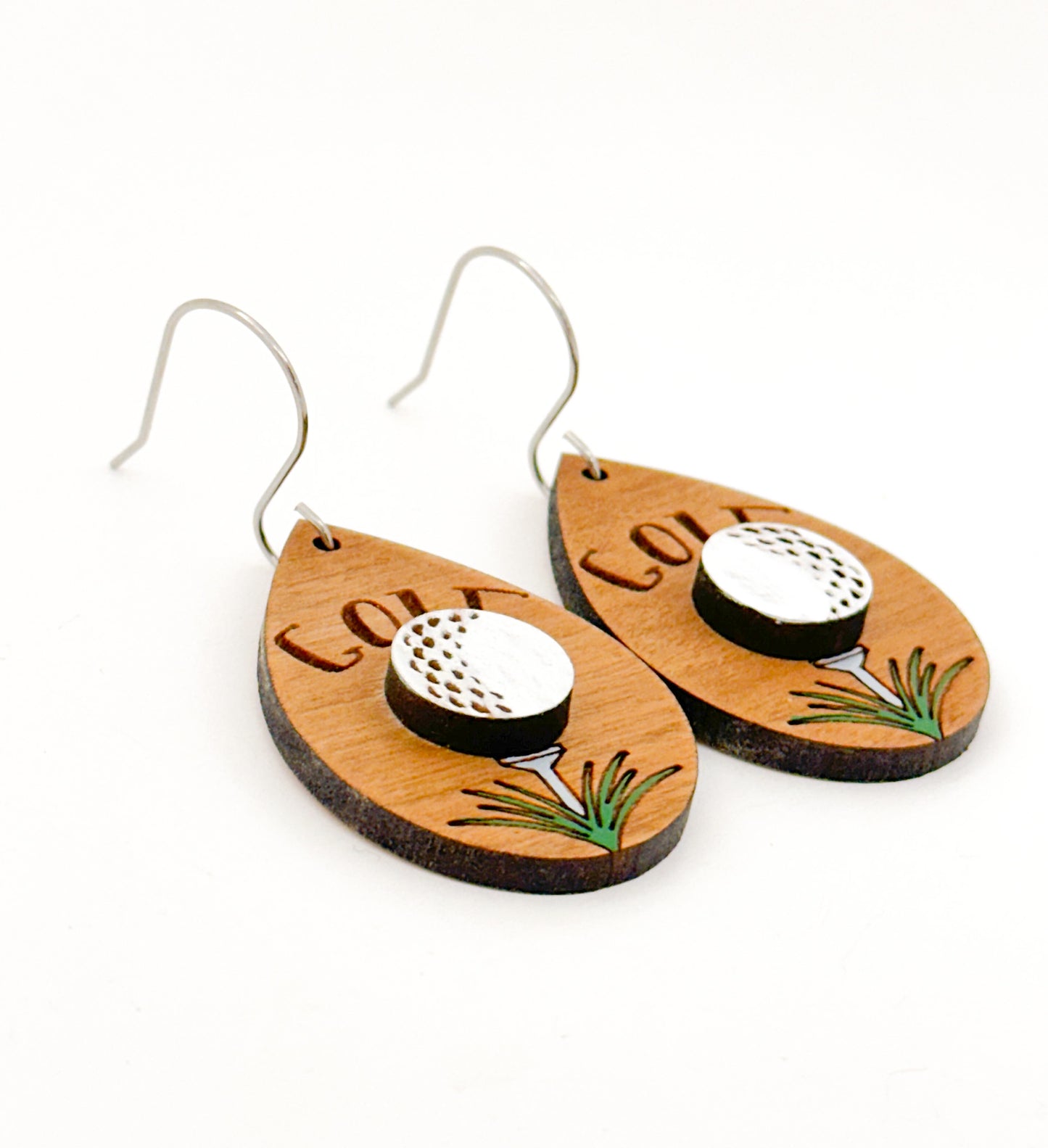 Golf Dangle Earrings Lightweight Earrings