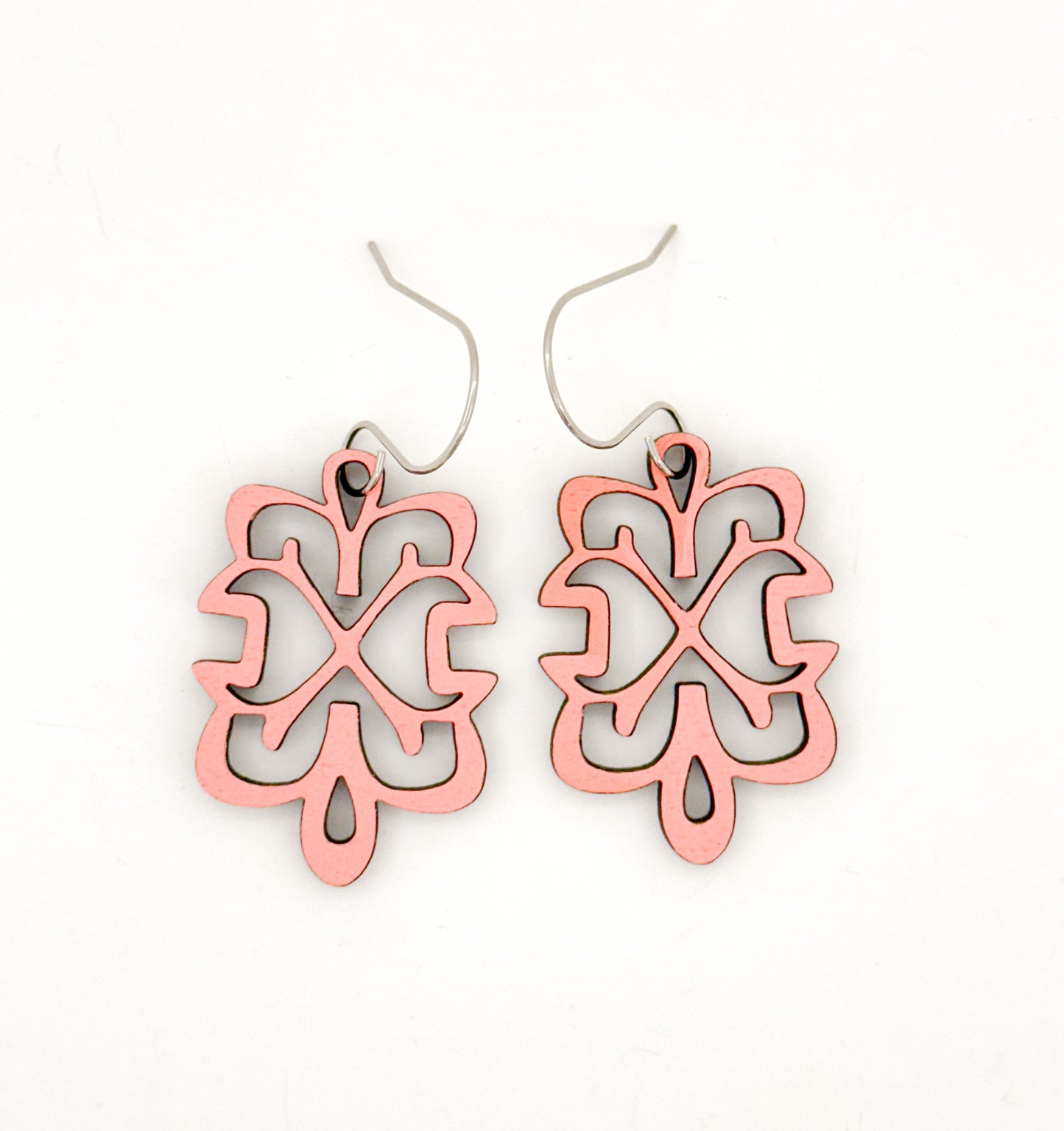 Boho Coral Dangle Earrings