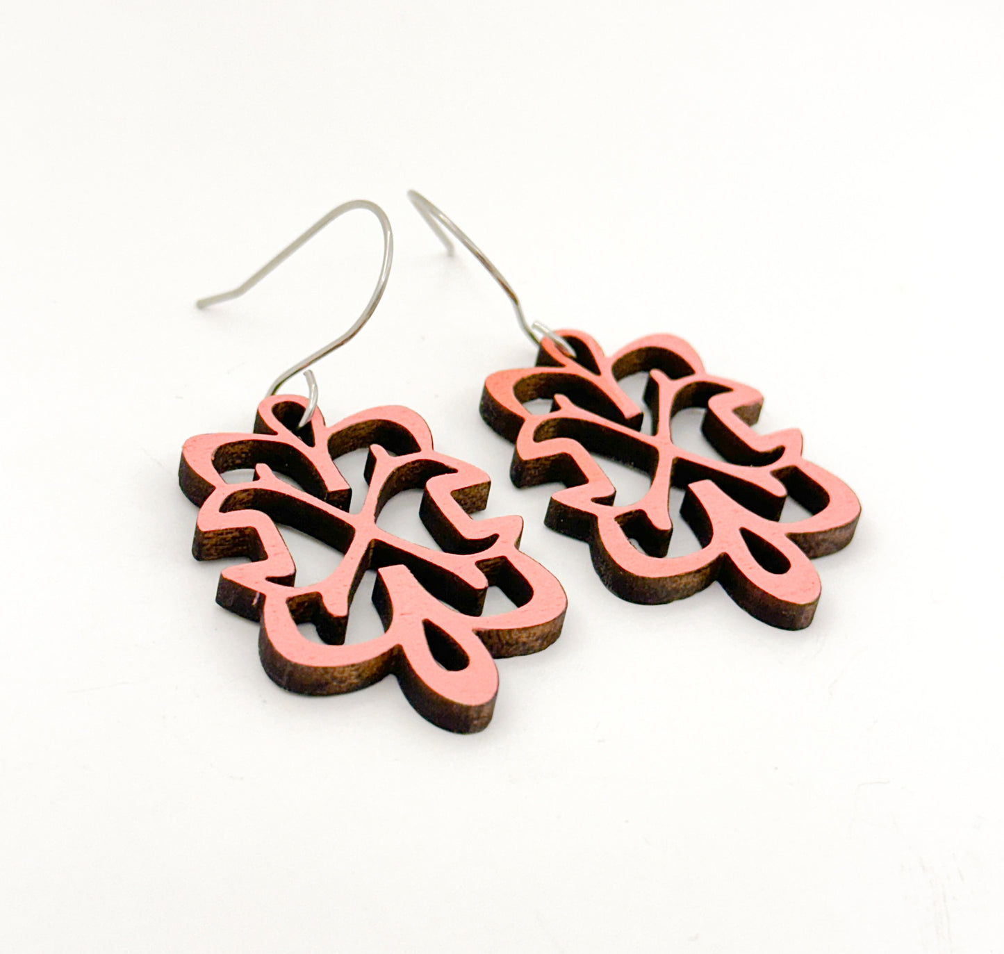 Boho Coral Dangle Earrings