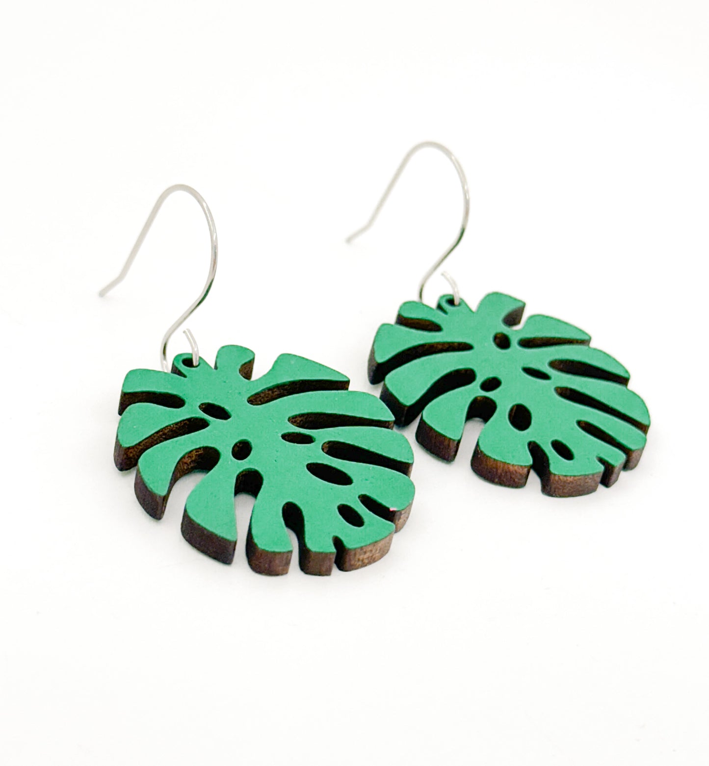 Monstera Leaf Dangle Earrings