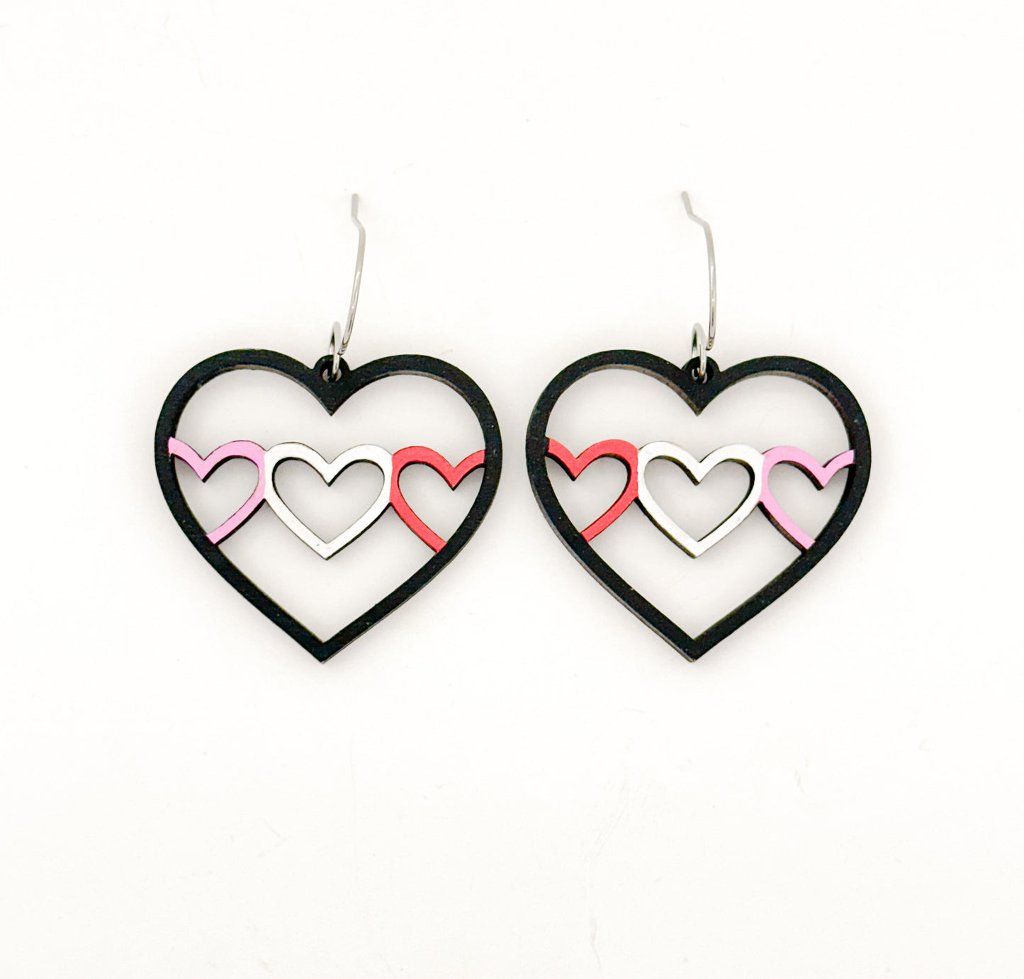 Heart Earrings Valentine's Day Dangle Earrings