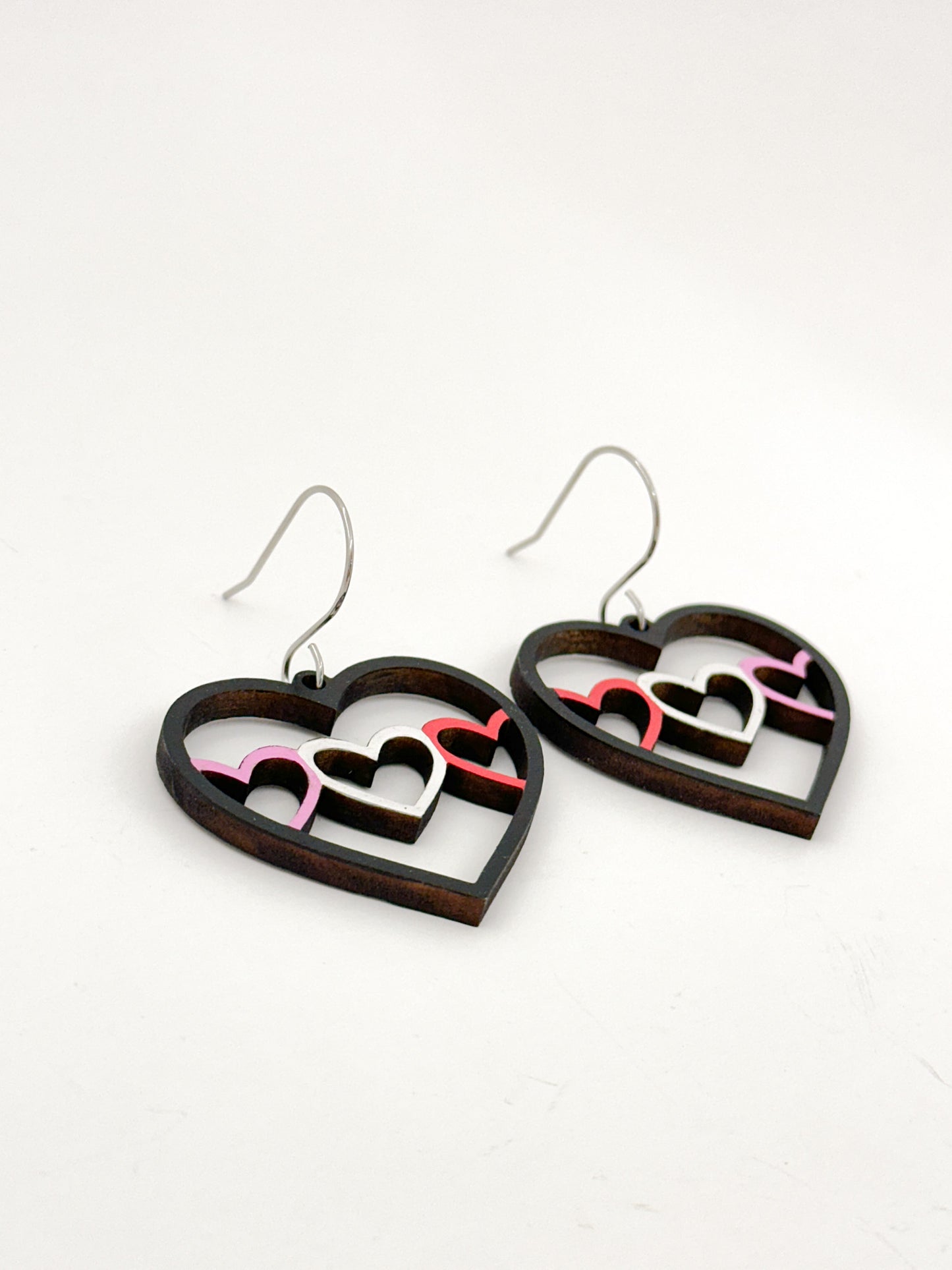 Heart Earrings Valentine's Day Dangle Earrings