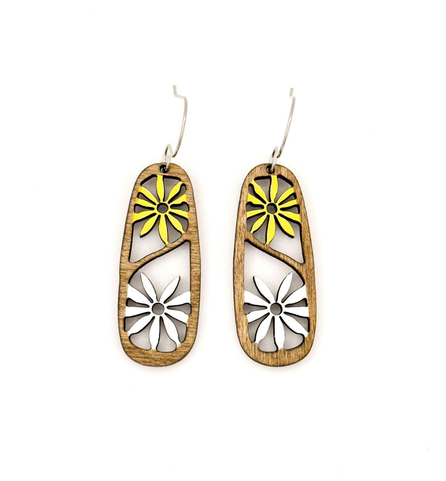 Flower Laser Cut Dangle Earrings