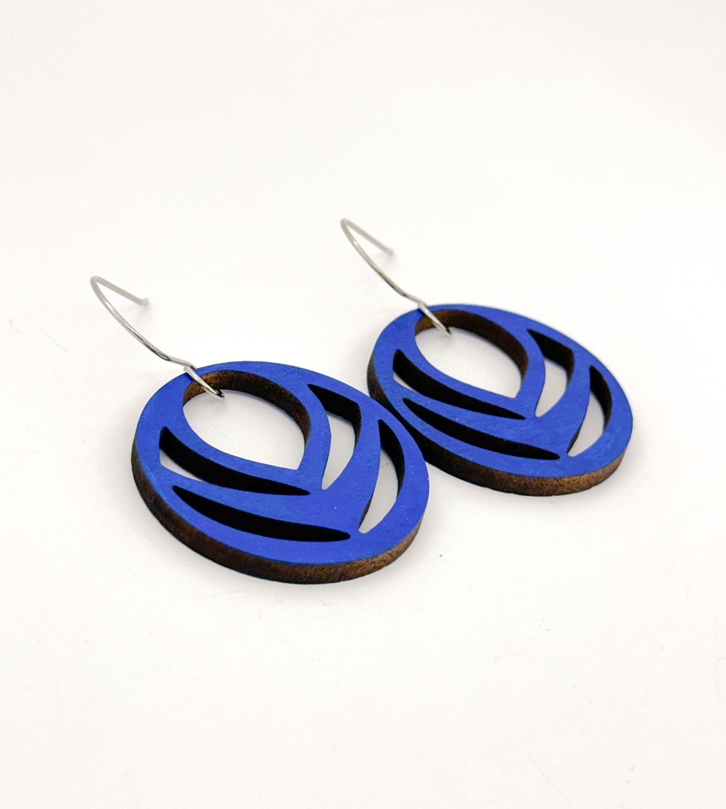 Round Geometric Cutout Earrings