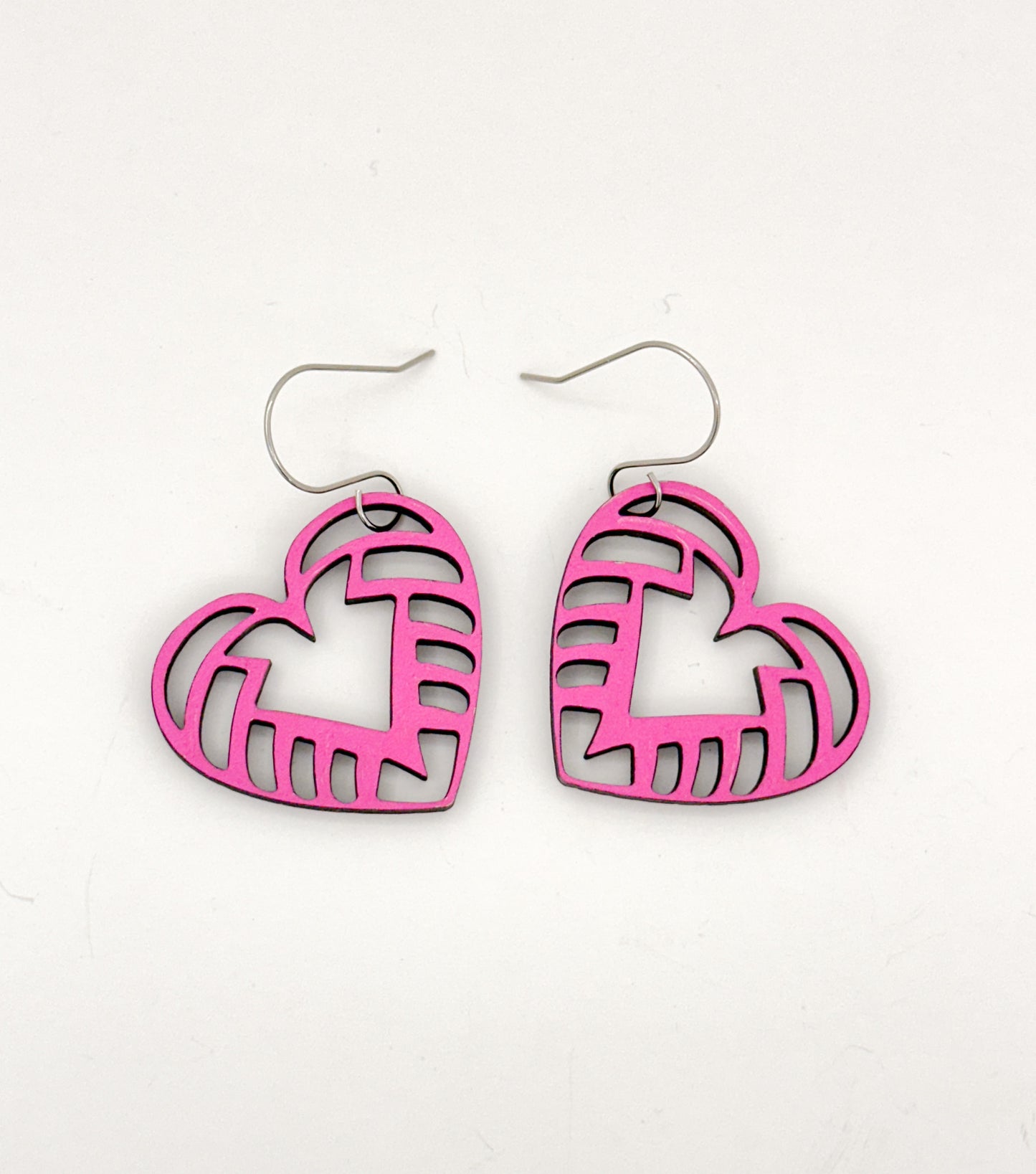 Heart Shape Geometric Cutout Earrings