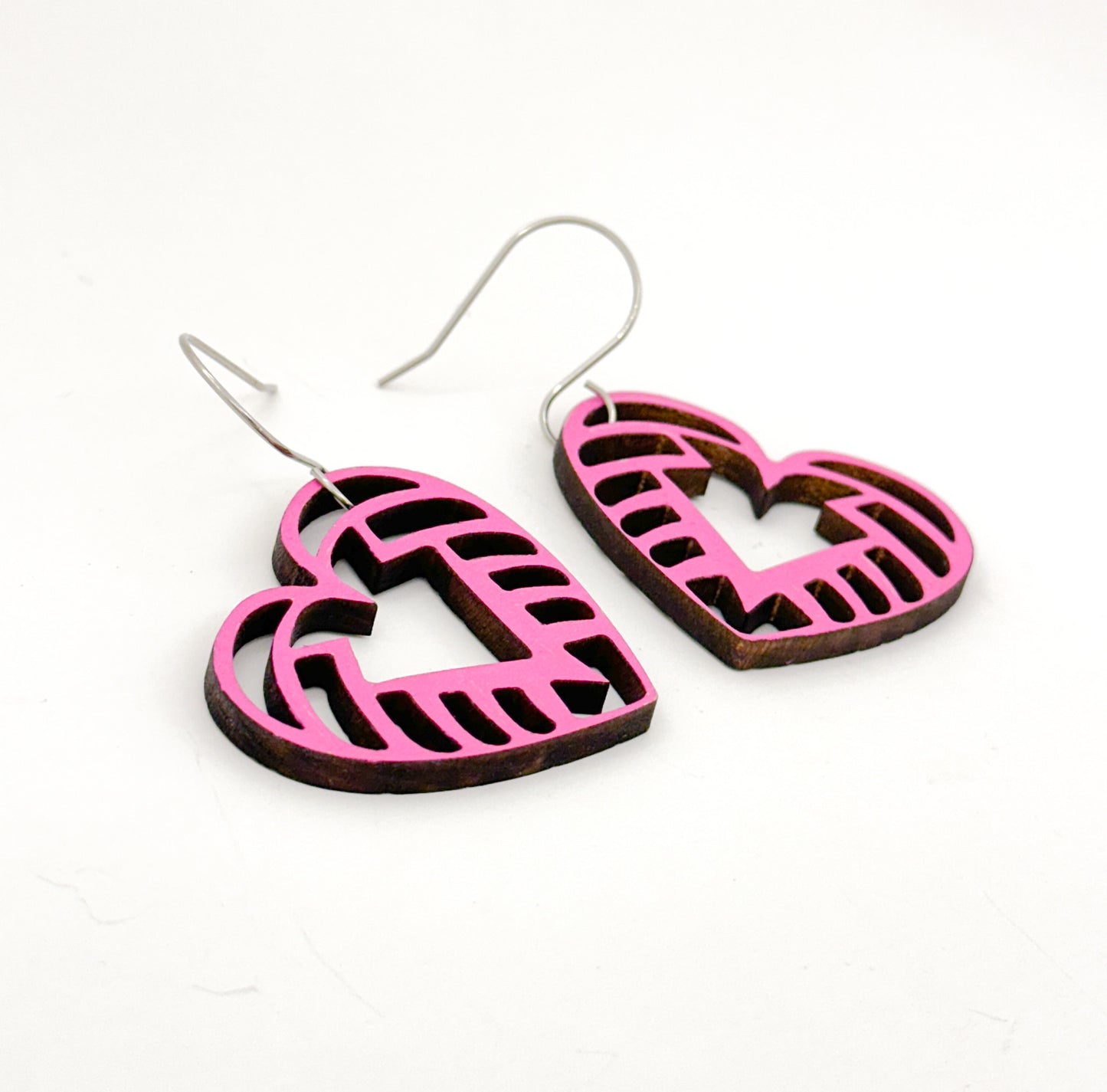 Heart Shape Geometric Cutout Earrings