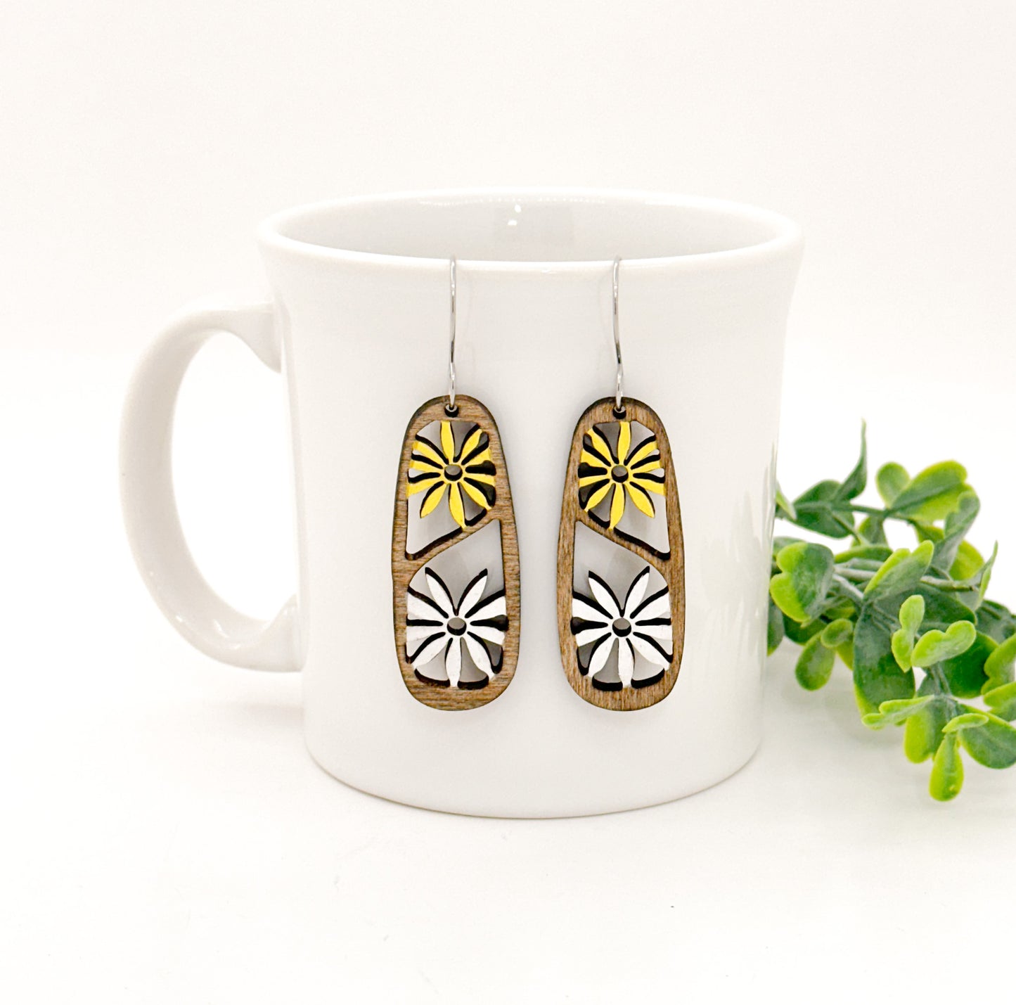 Flower Laser Cut Dangle Earrings