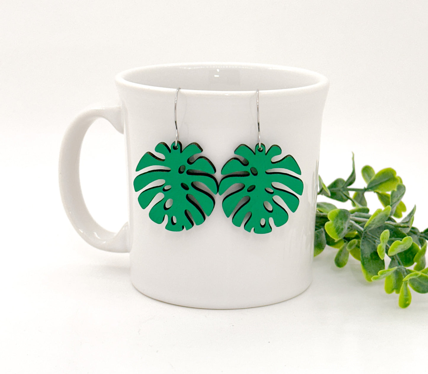 Monstera Leaf Dangle Earrings