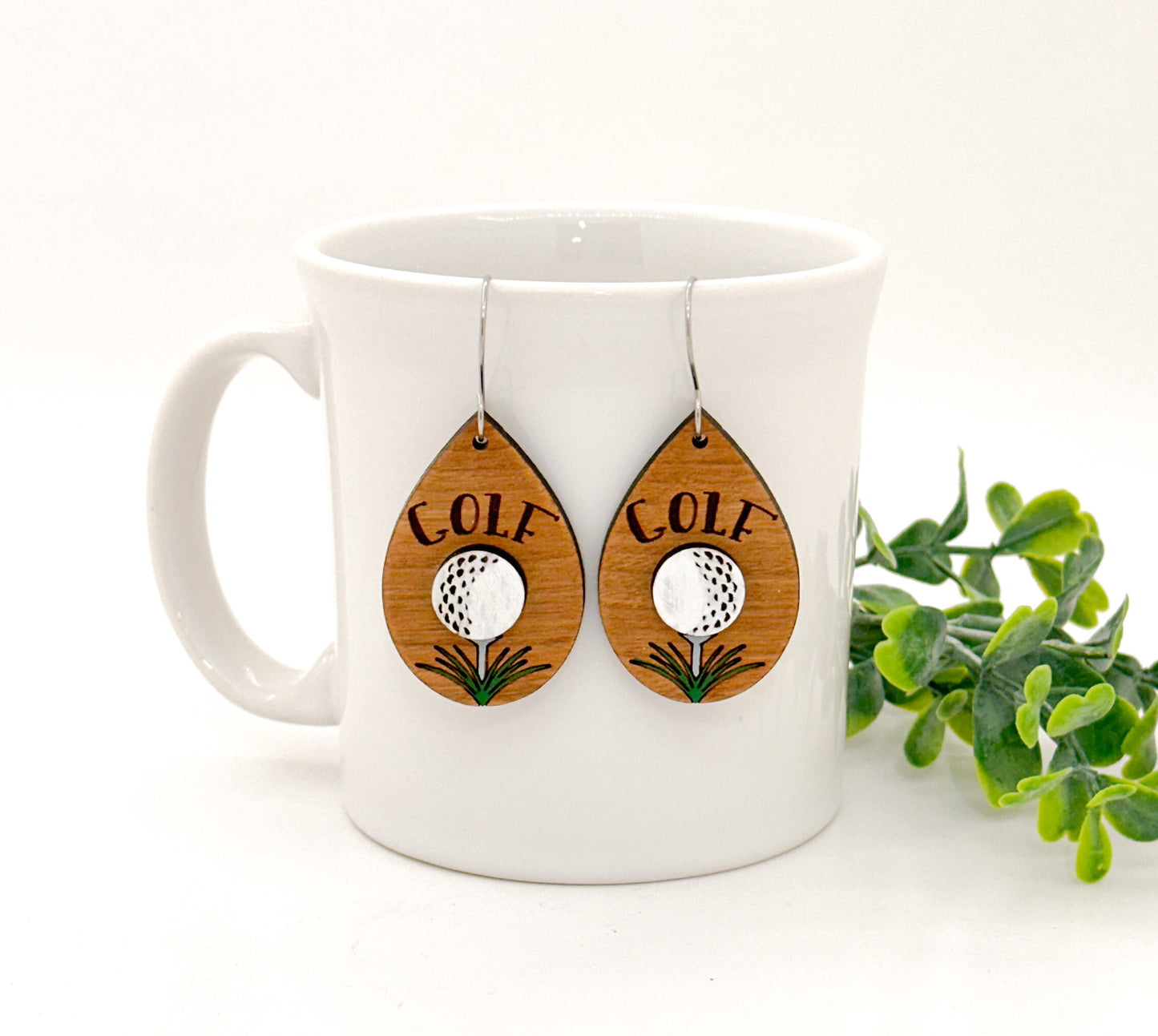 Golf Dangle Earrings Lightweight Earrings