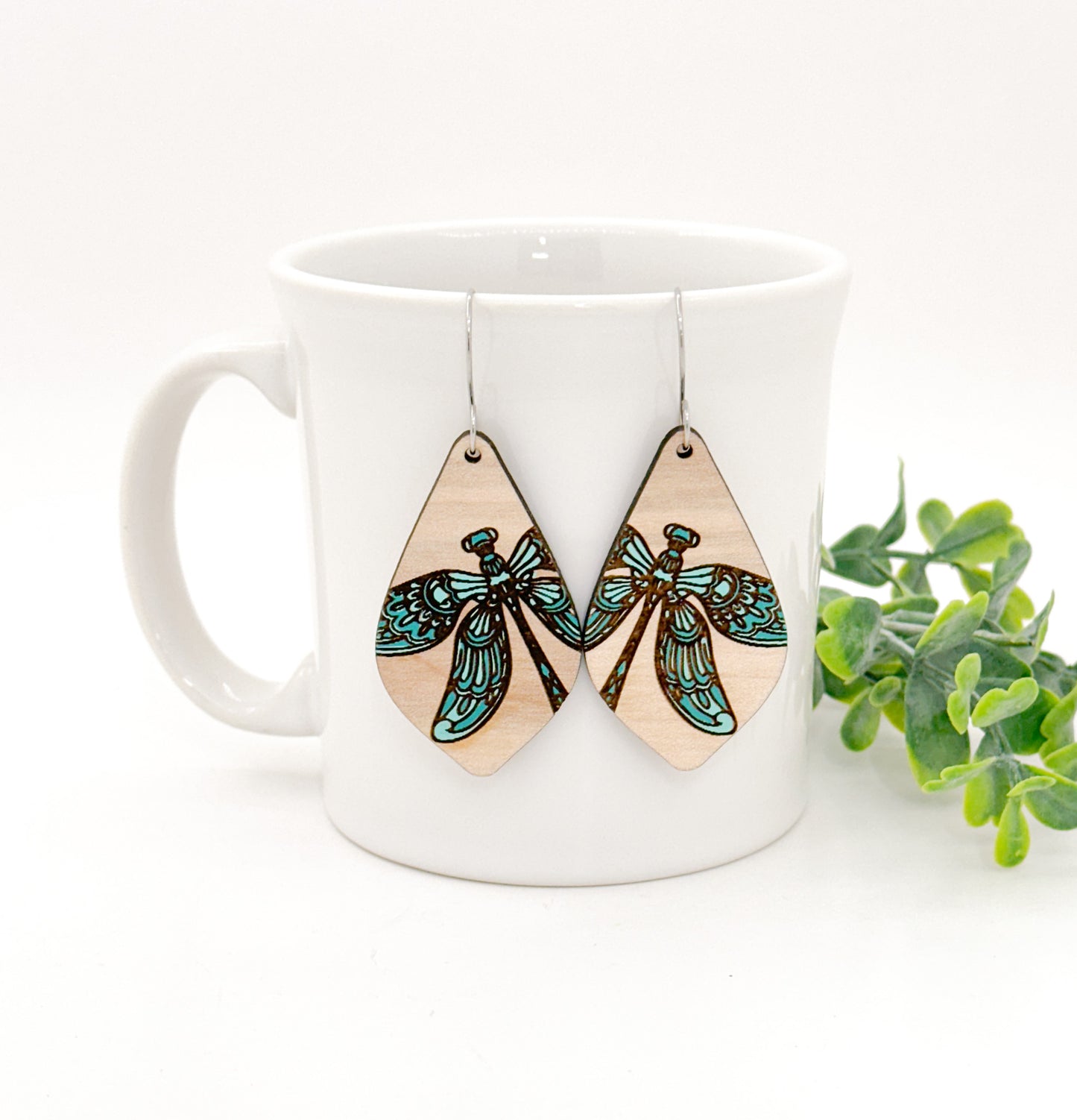 Dragonfly dangle earrings