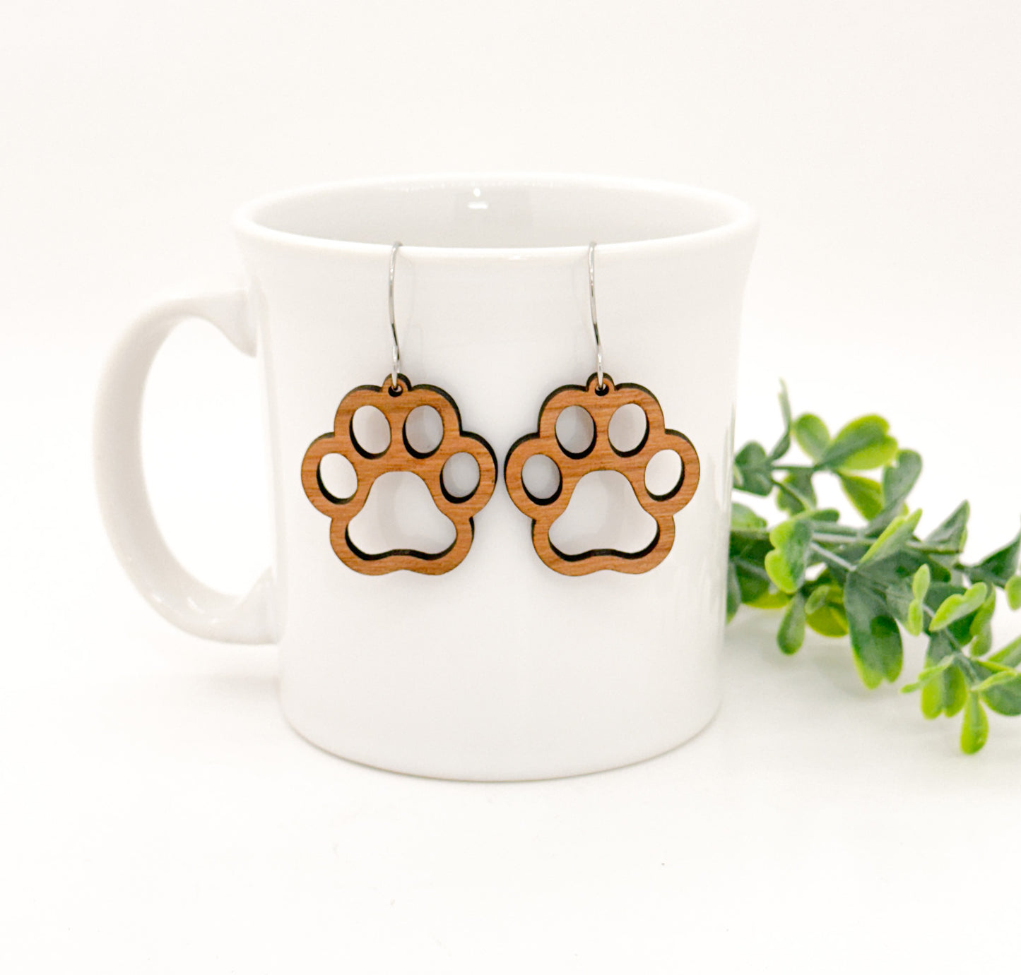 Paw Print Lightweight Statement Earrings