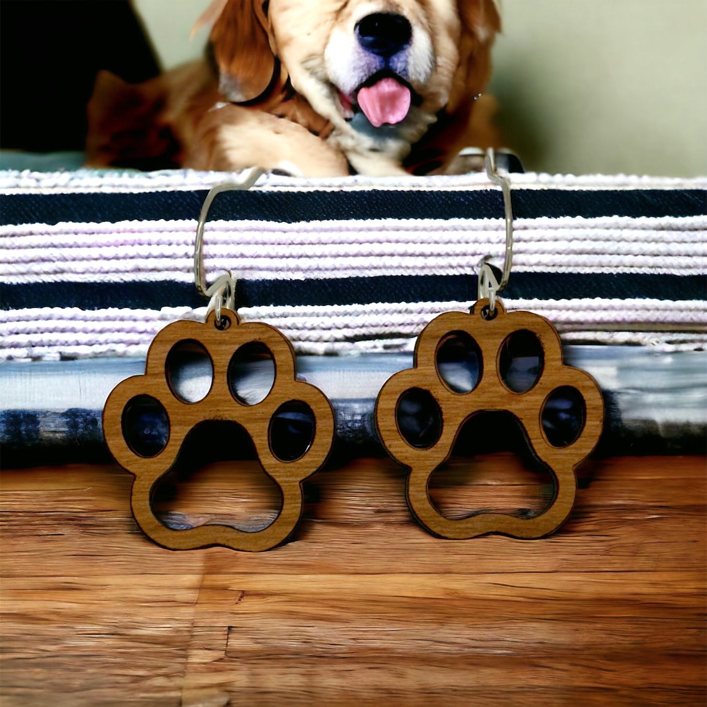 Paw Print Lightweight Statement Earrings