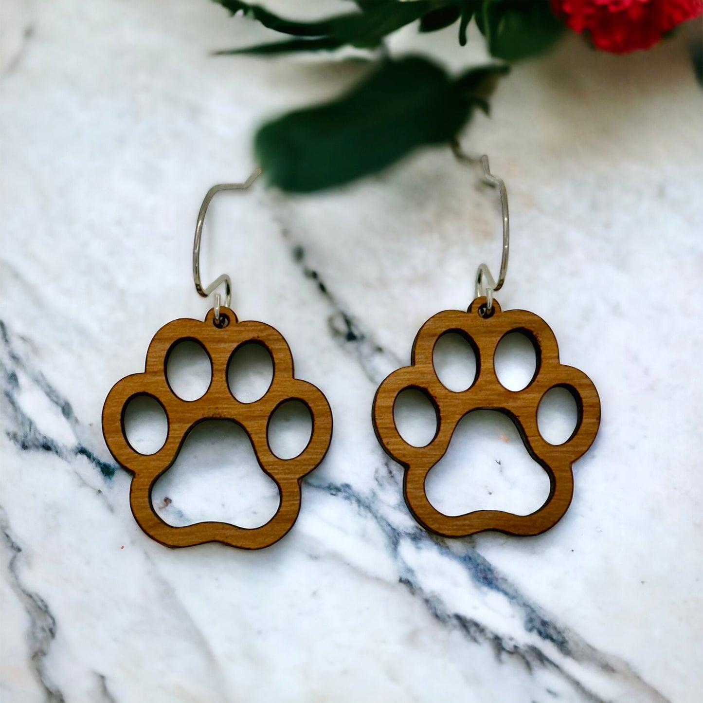 Paw Print Lightweight Statement Earrings