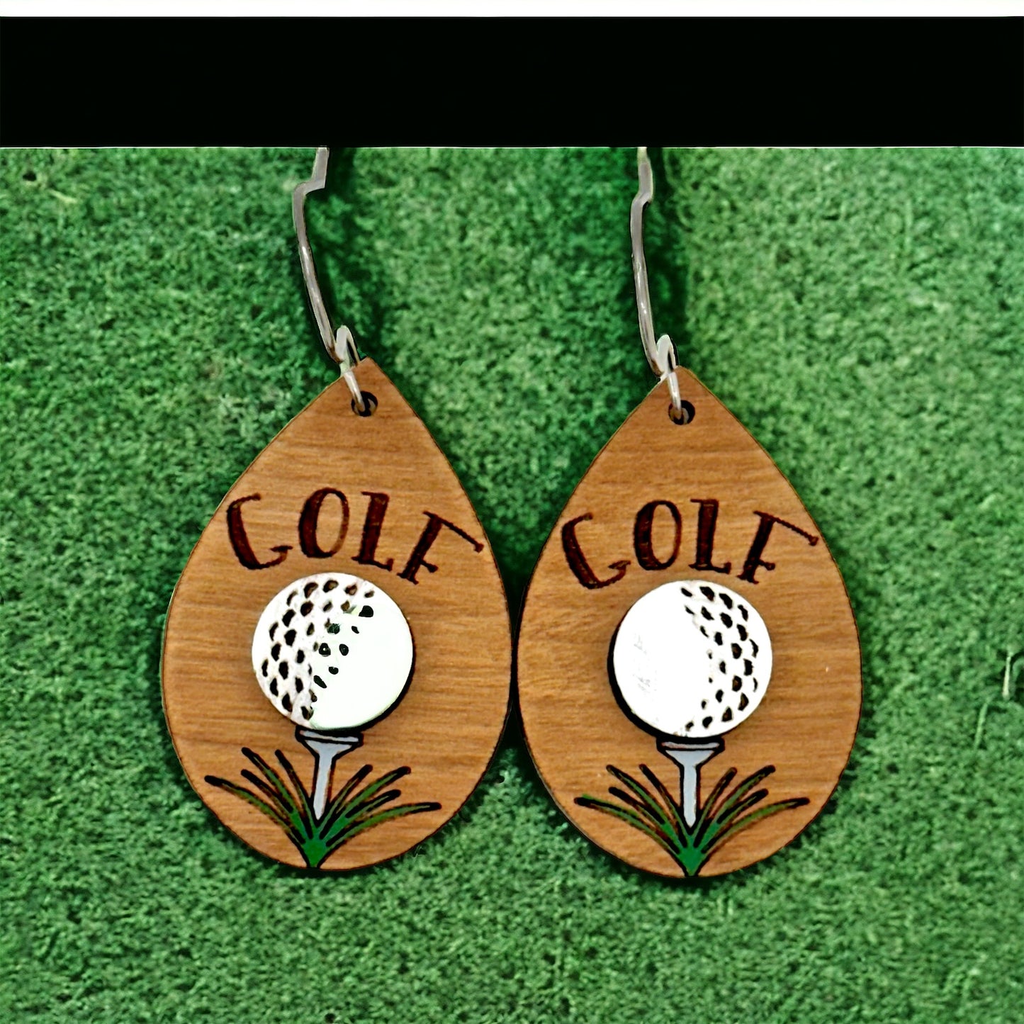 Golf Dangle Earrings Lightweight Earrings