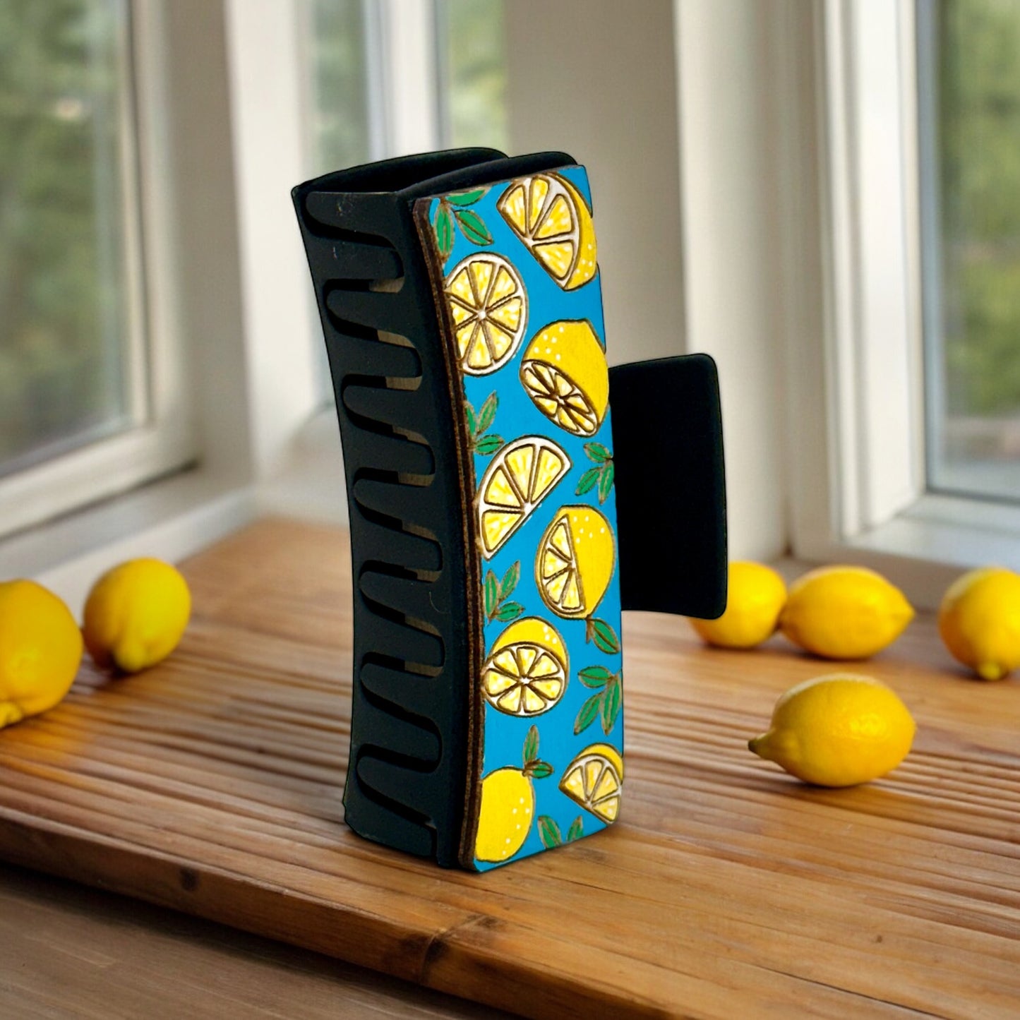 Lemons - Large 4" Hair Claw Clip