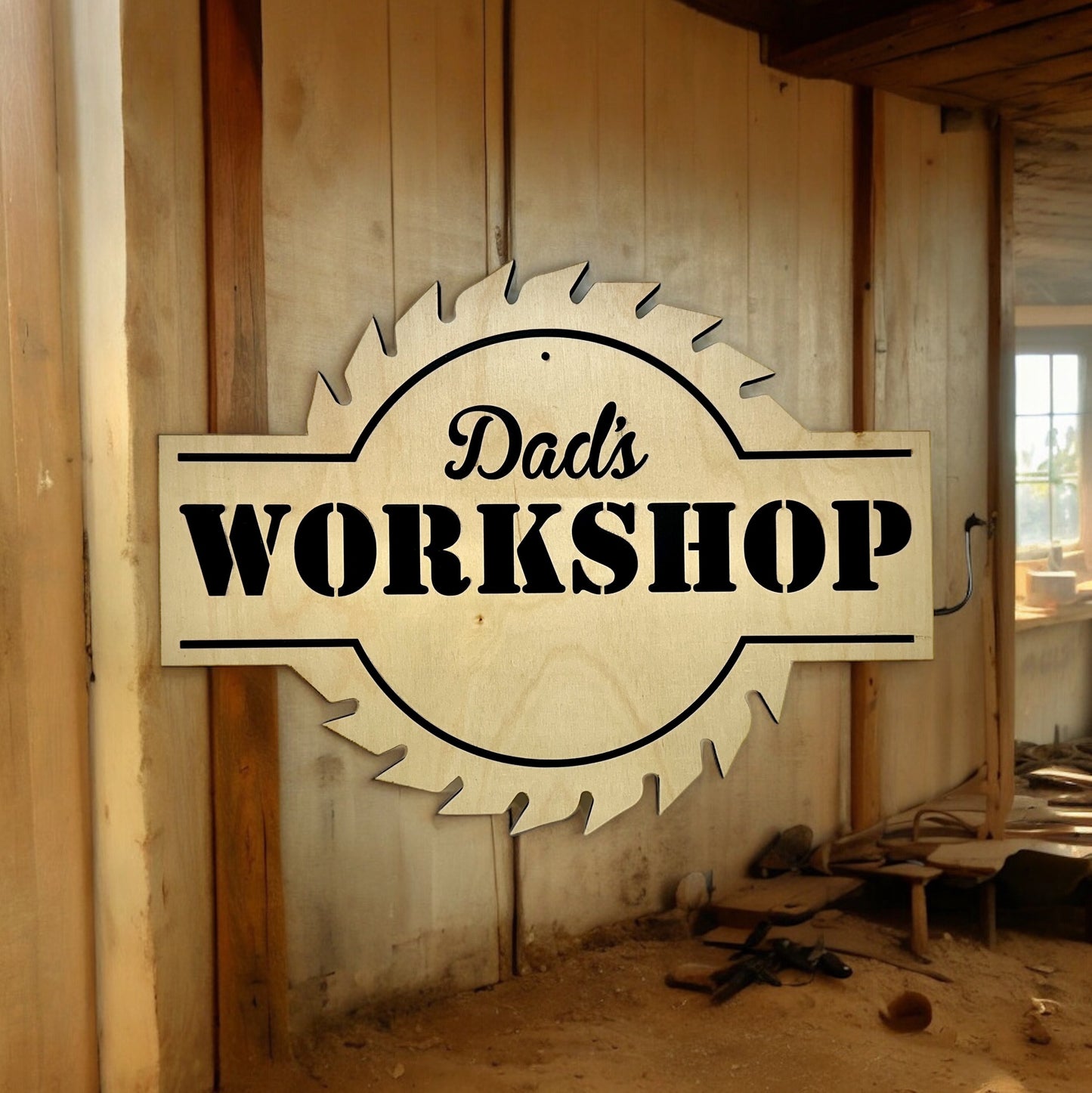 Dad's Workshop Wooden Sign