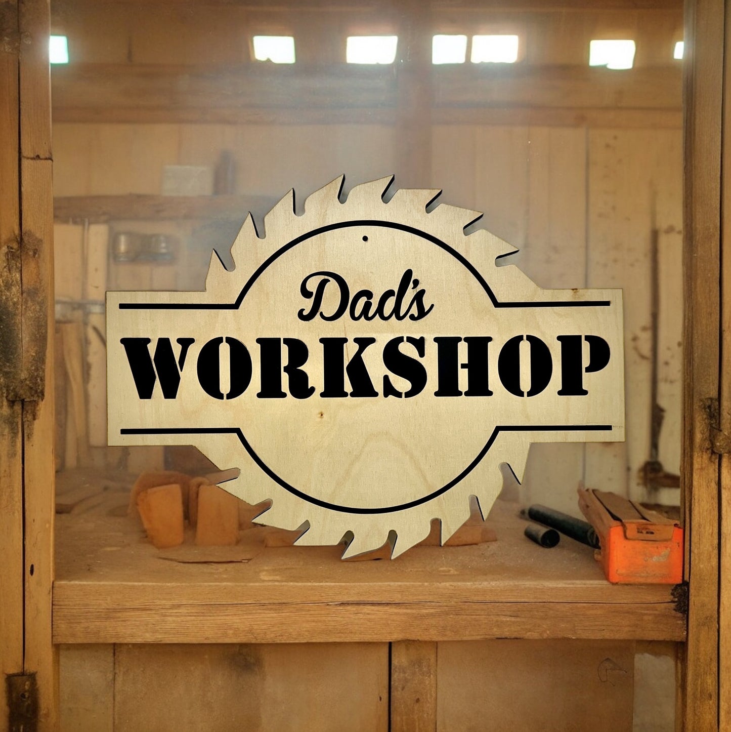 Dad's Workshop Wooden Sign