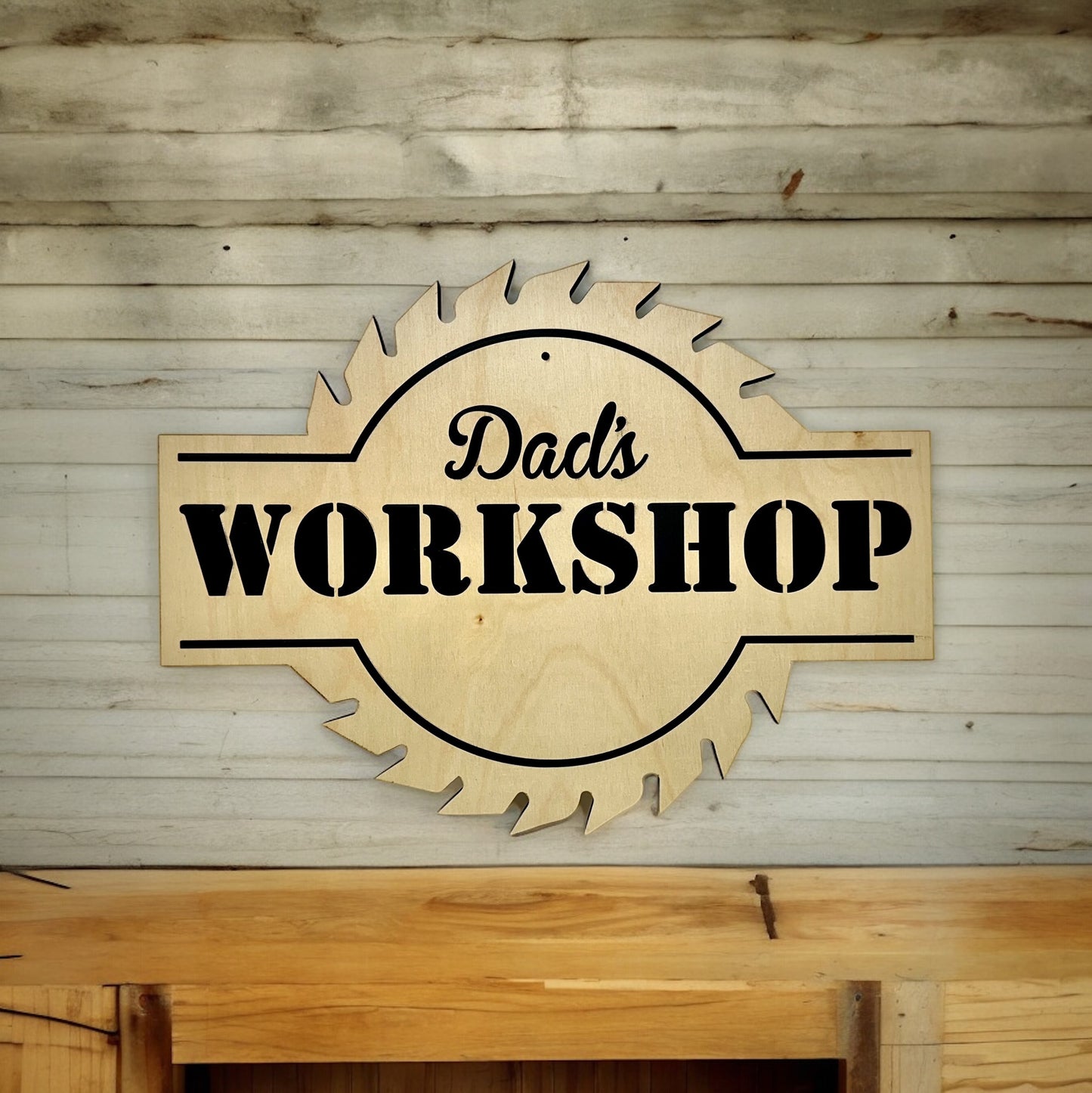 Dad's Workshop Wooden Sign