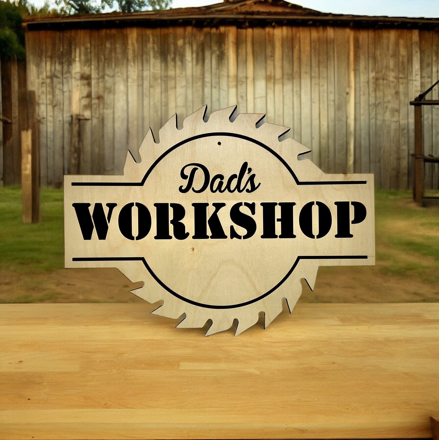 Dad's Workshop Wooden Sign