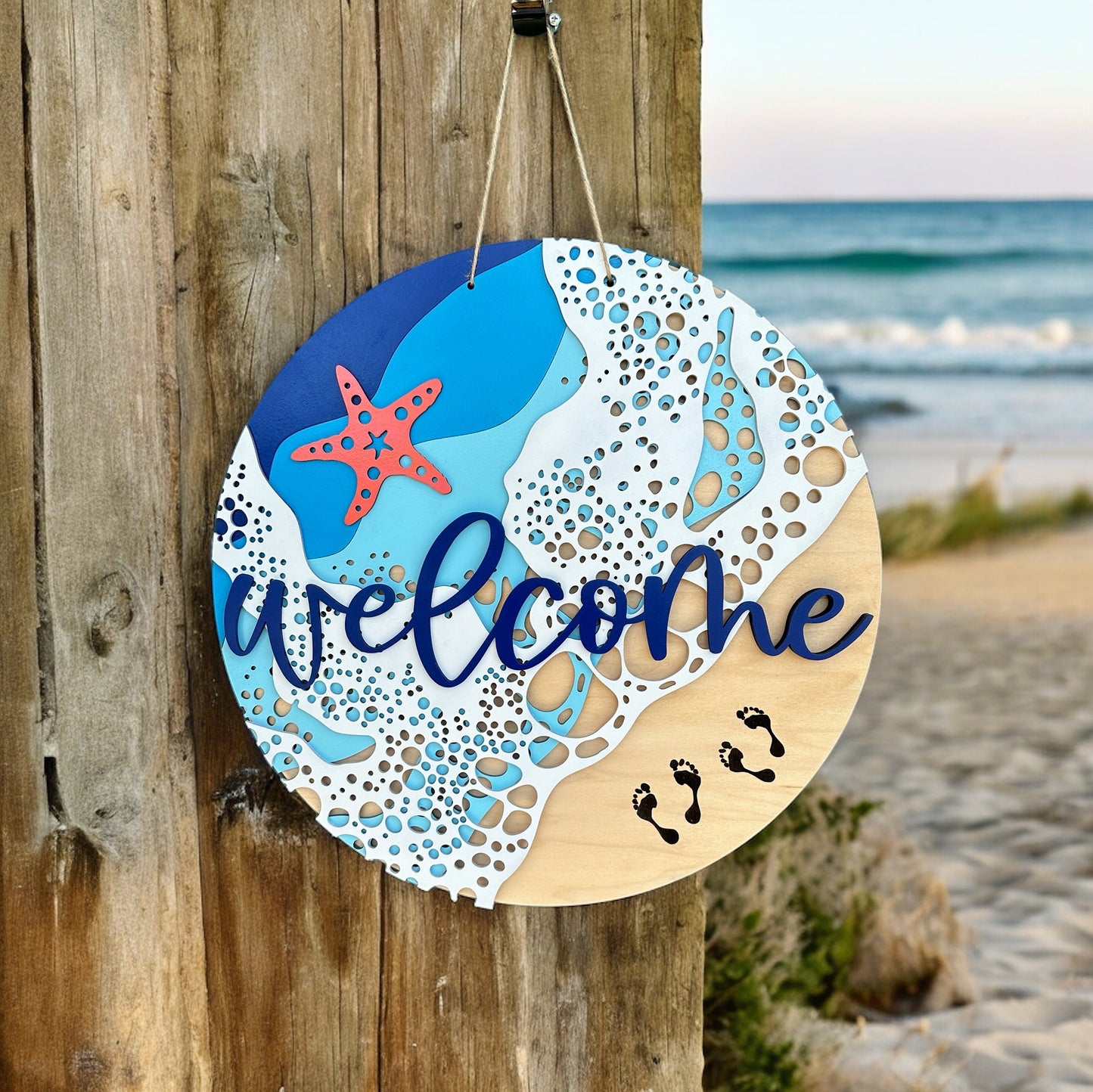 Beach Welcome Door Hanger