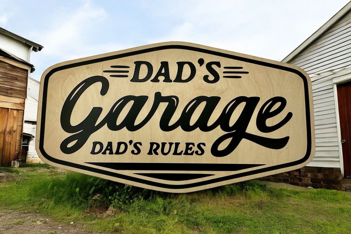 Dad's Garage Wooden Sign