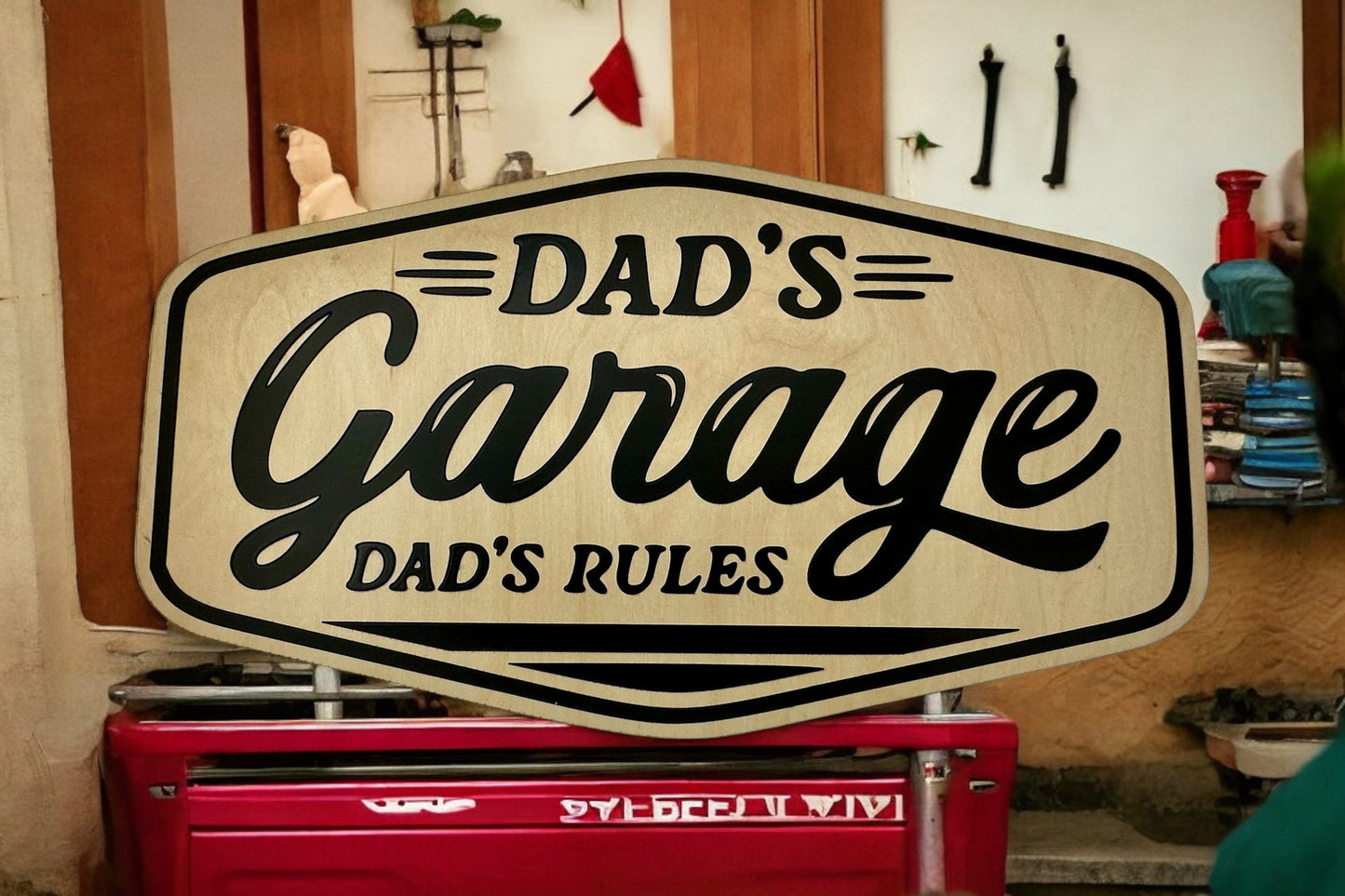 Dad's Garage Wooden Sign