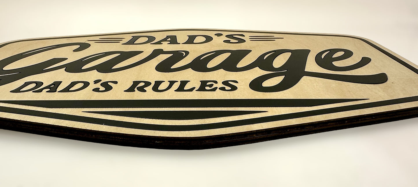 Dad's Garage Wooden Sign