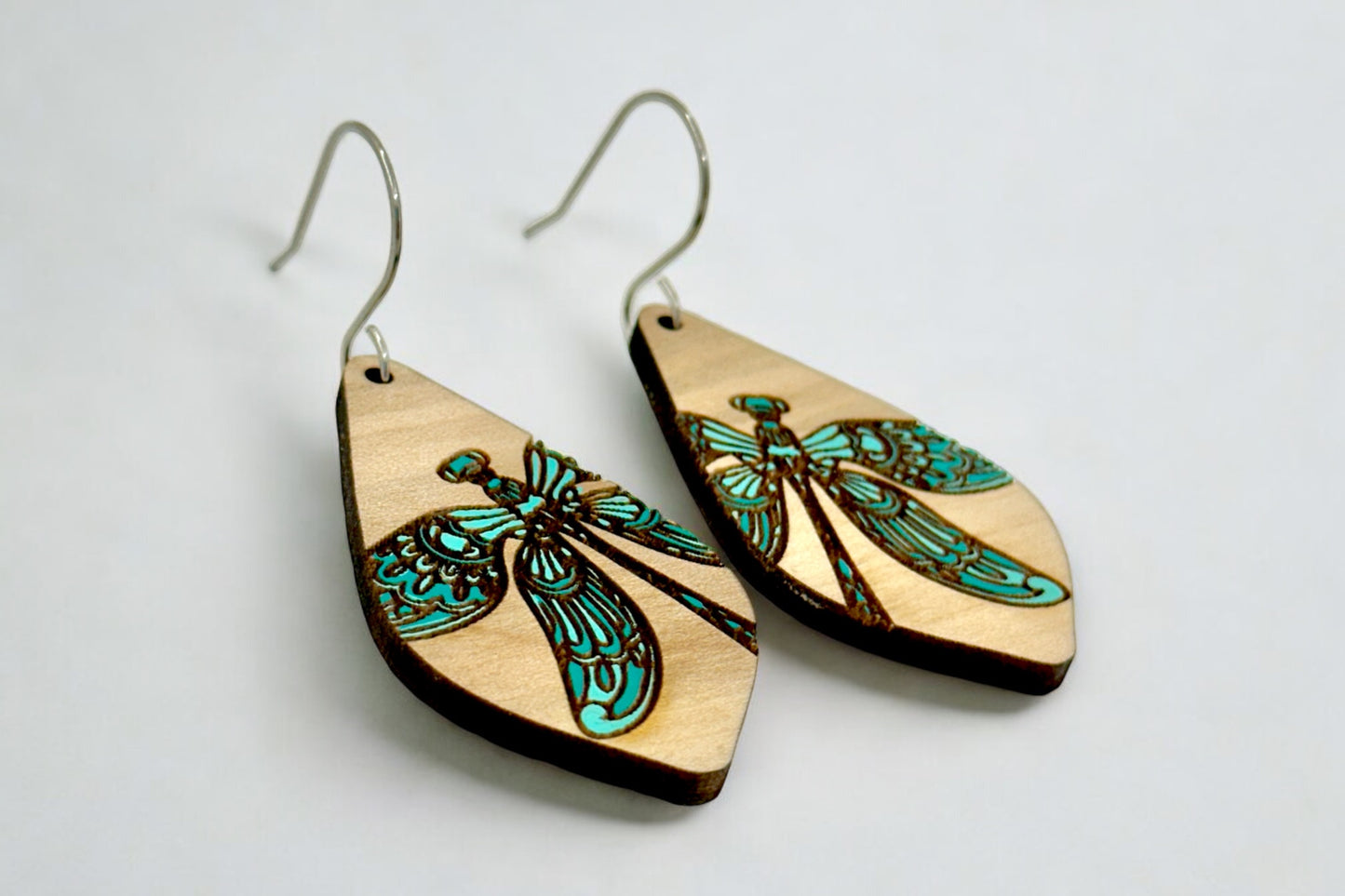 Dragonfly dangle earrings