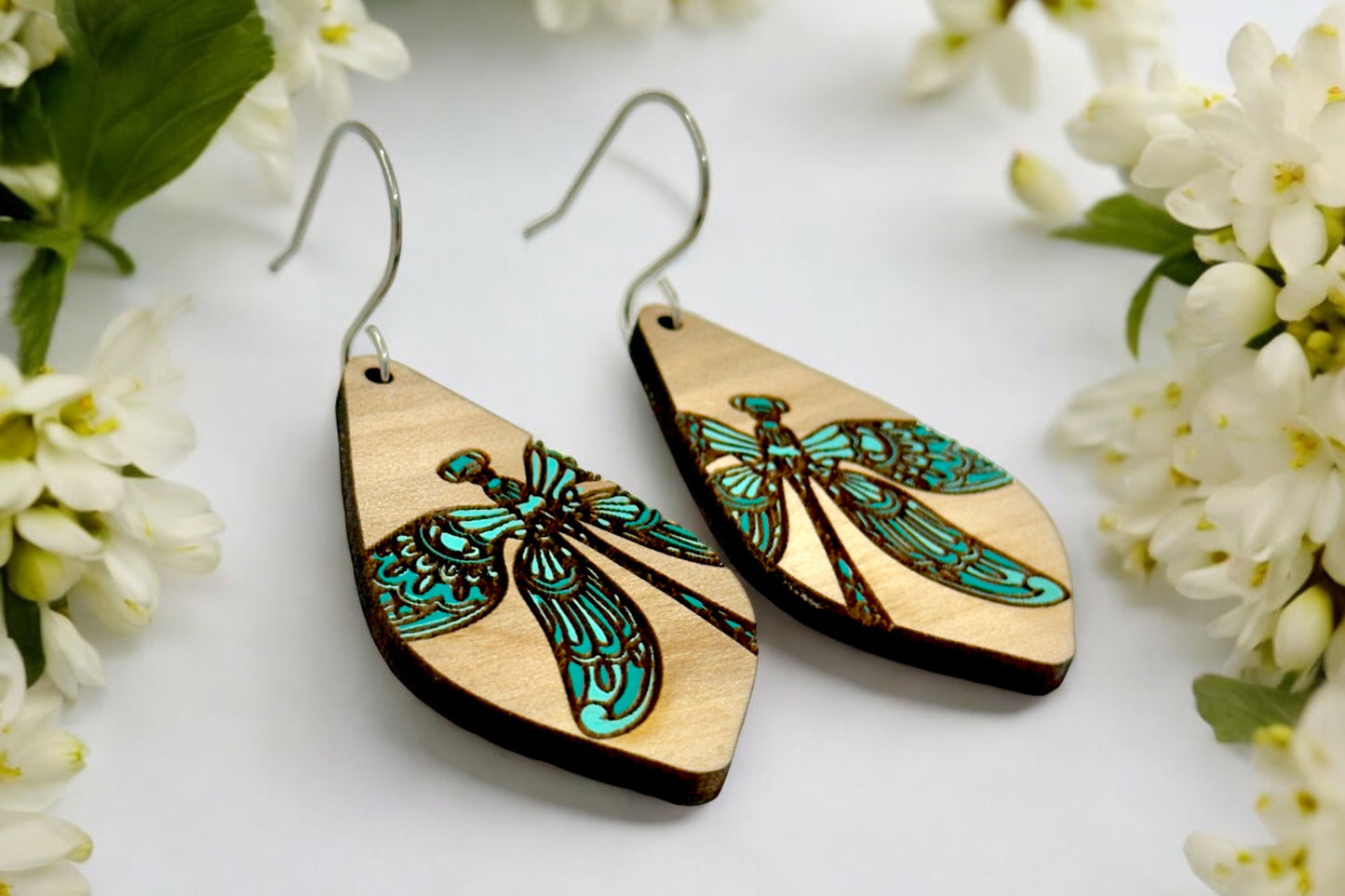 Dragonfly dangle earrings