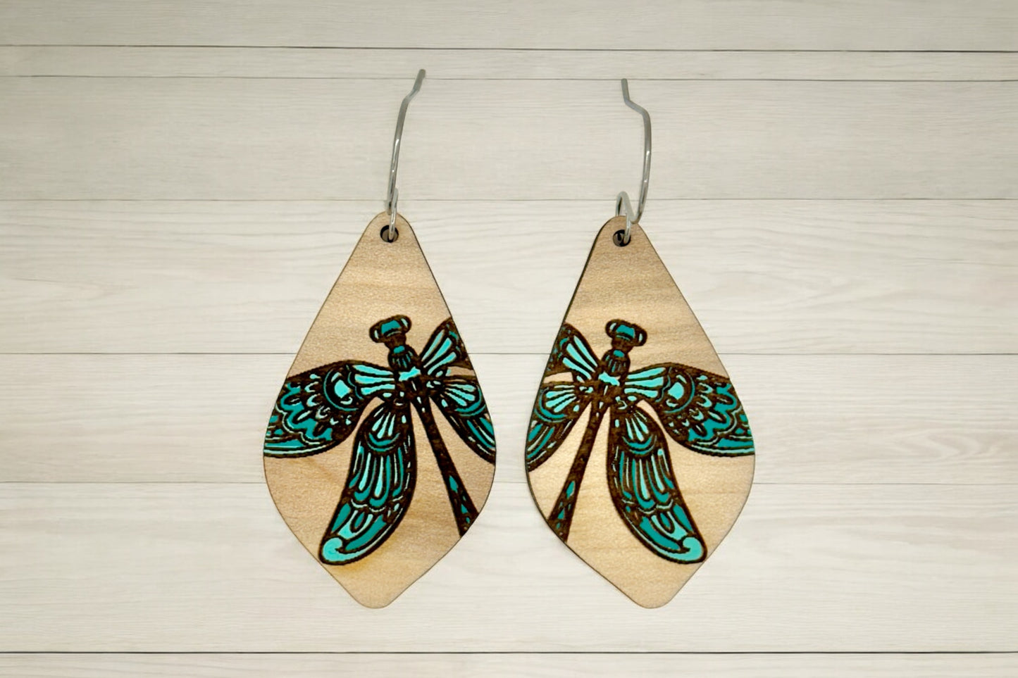 Dragonfly dangle earrings