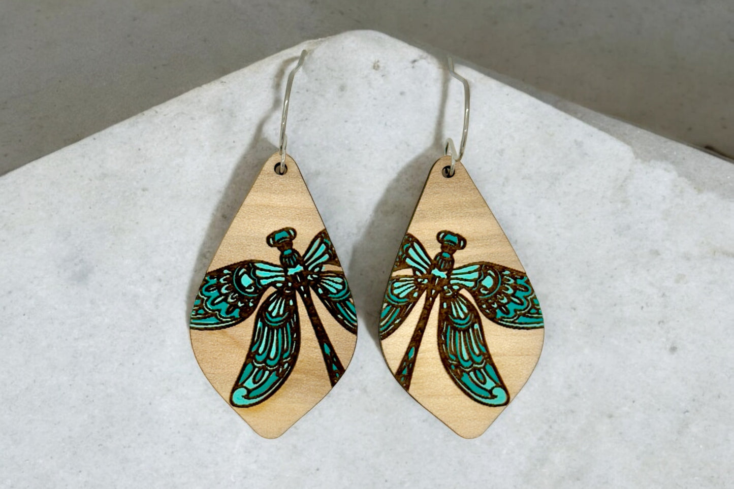 Dragonfly dangle earrings