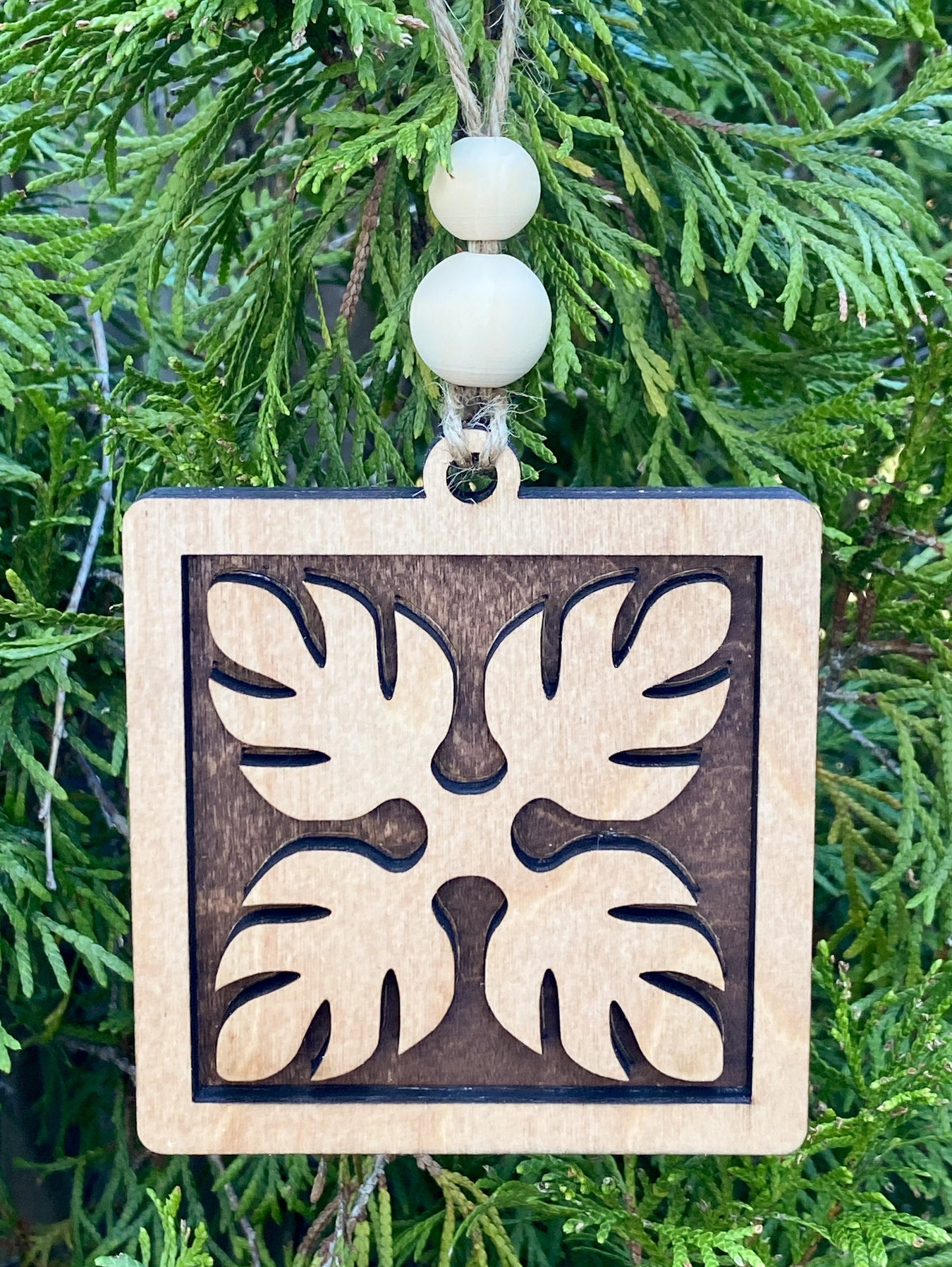 Fern Hawaiian Quilt Ornament