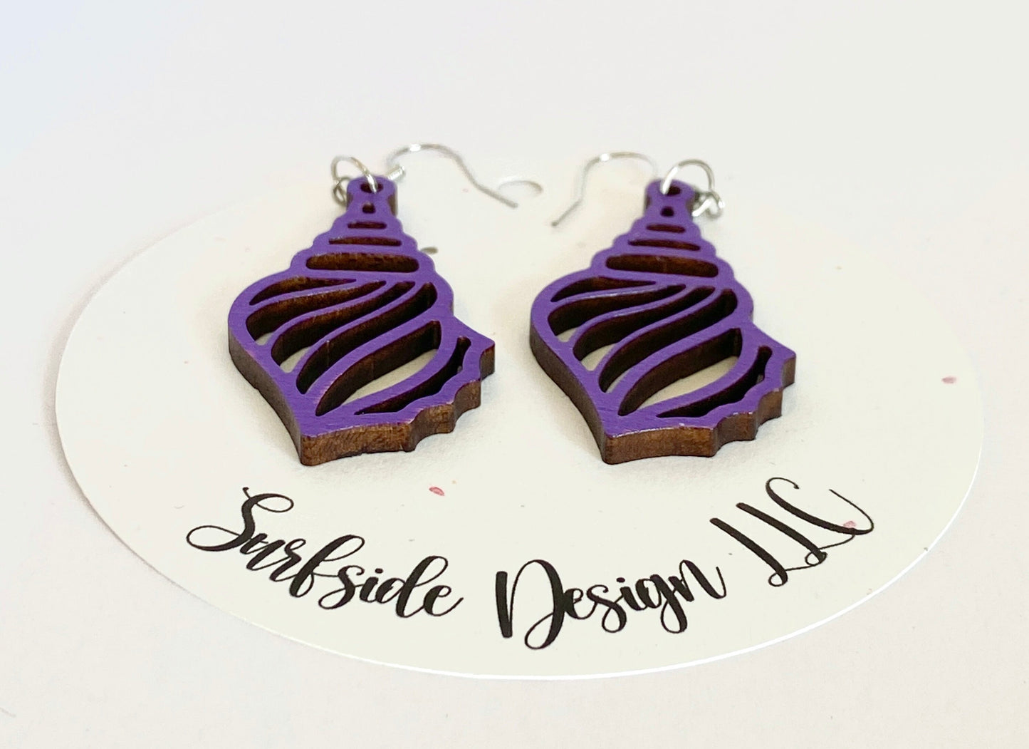 Sea Shell Earrings Violet