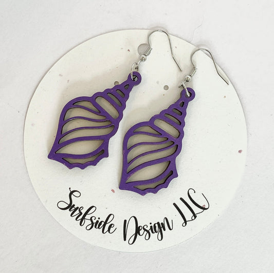 Sea Shell Earrings Violet