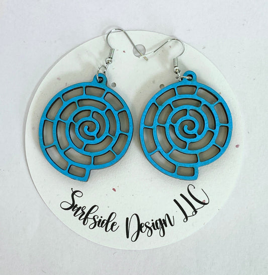 Sea Shell Earrings Light Blue