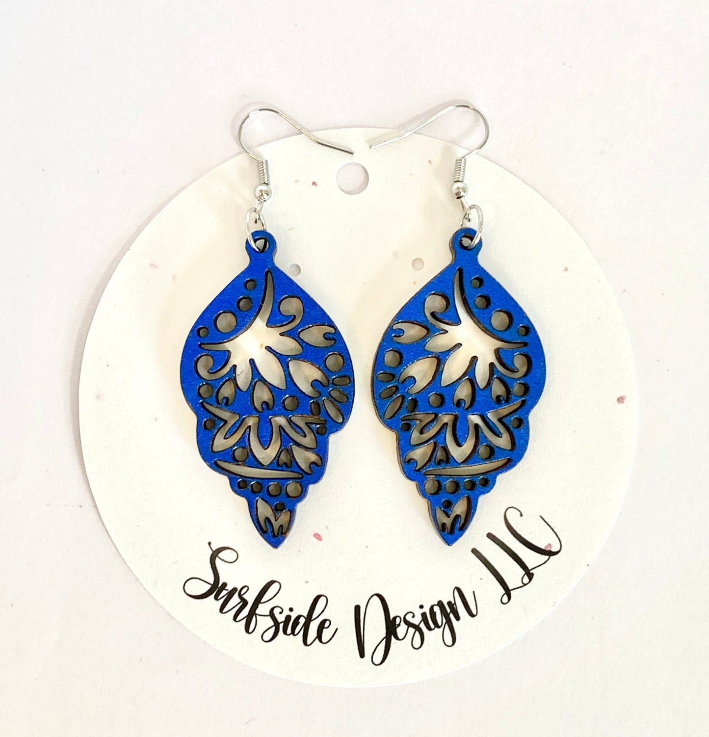 Sea Shell Earrings Dark Blue 2