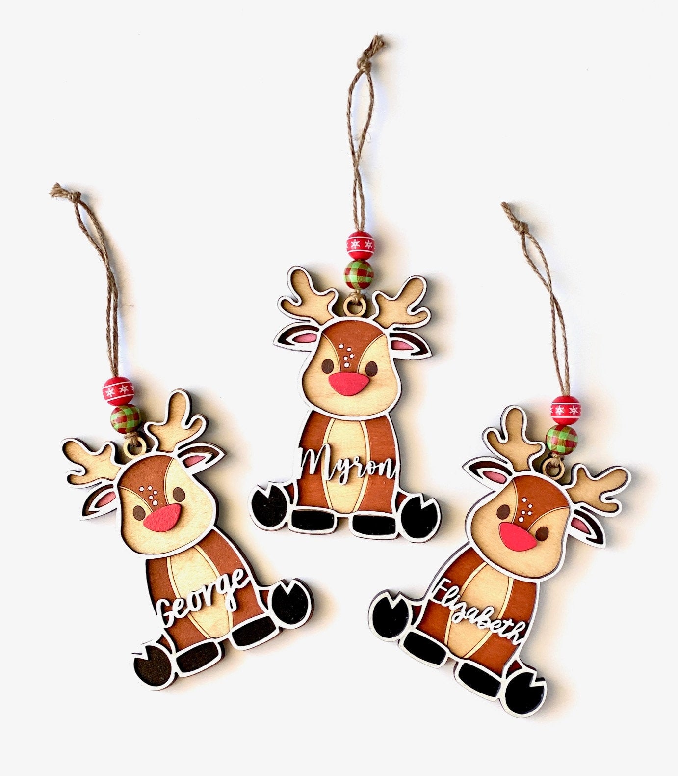 Personalized Reindeer Ornament