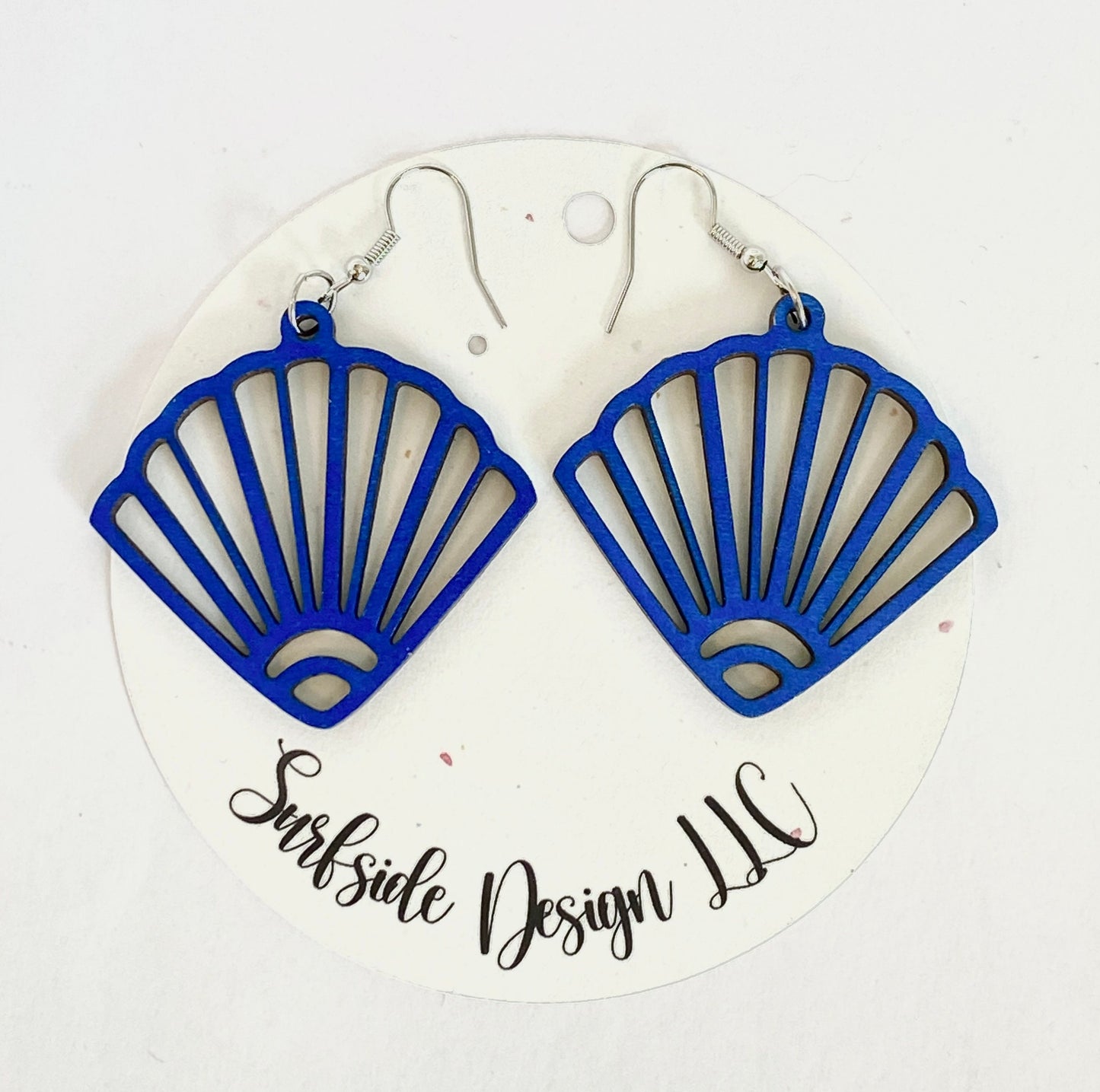 Sea Shell Earrings Blue