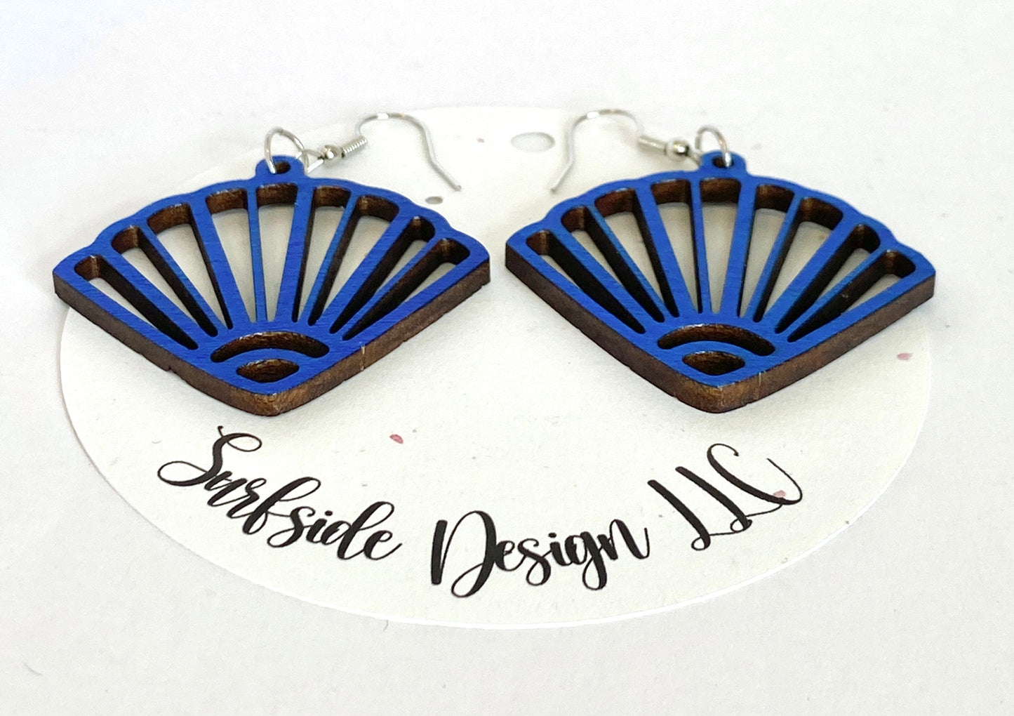 Sea Shell Earrings Blue