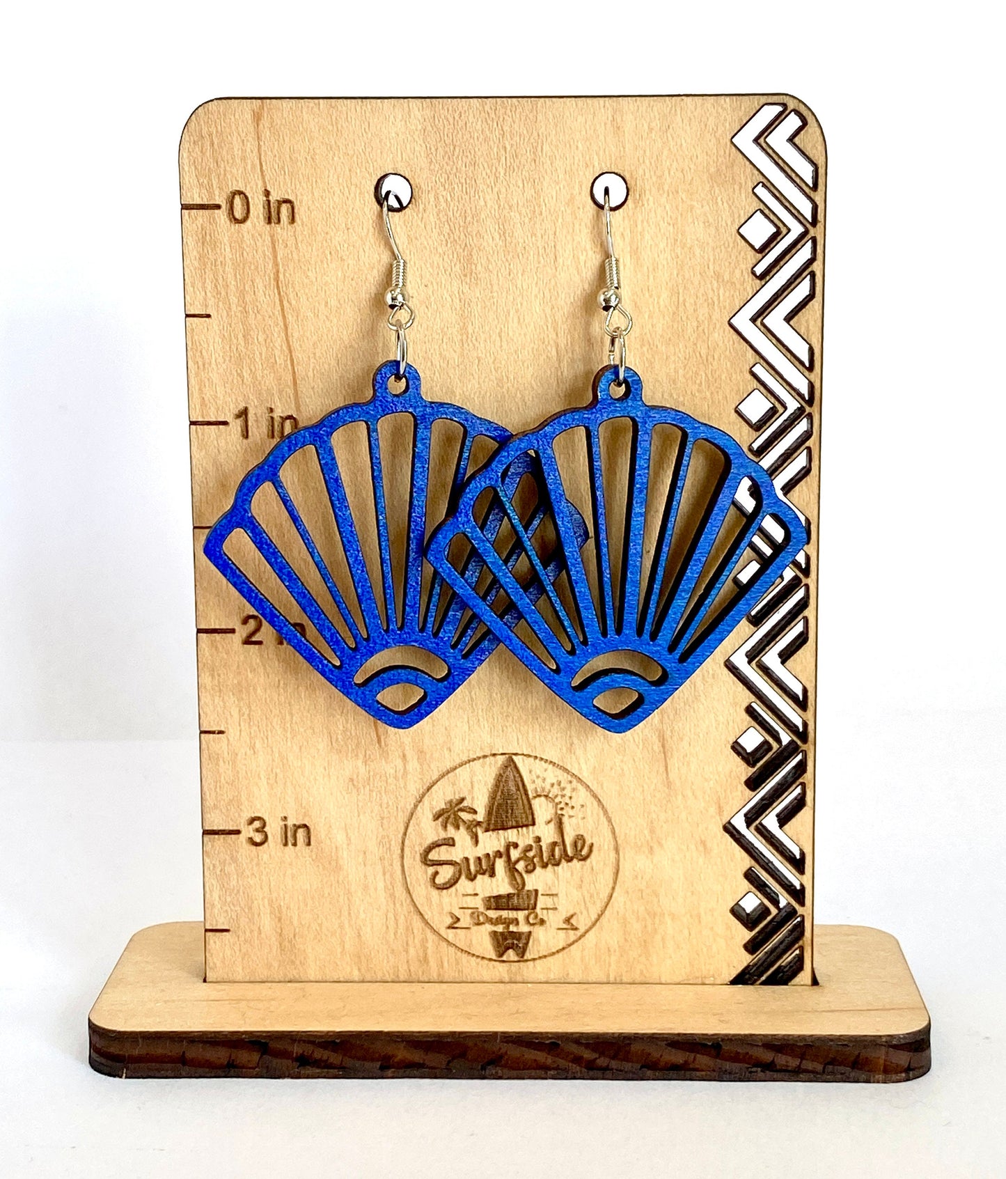 Sea Shell Earrings Blue