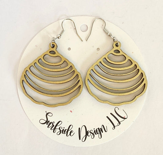 Sea Shell Earrings Gold