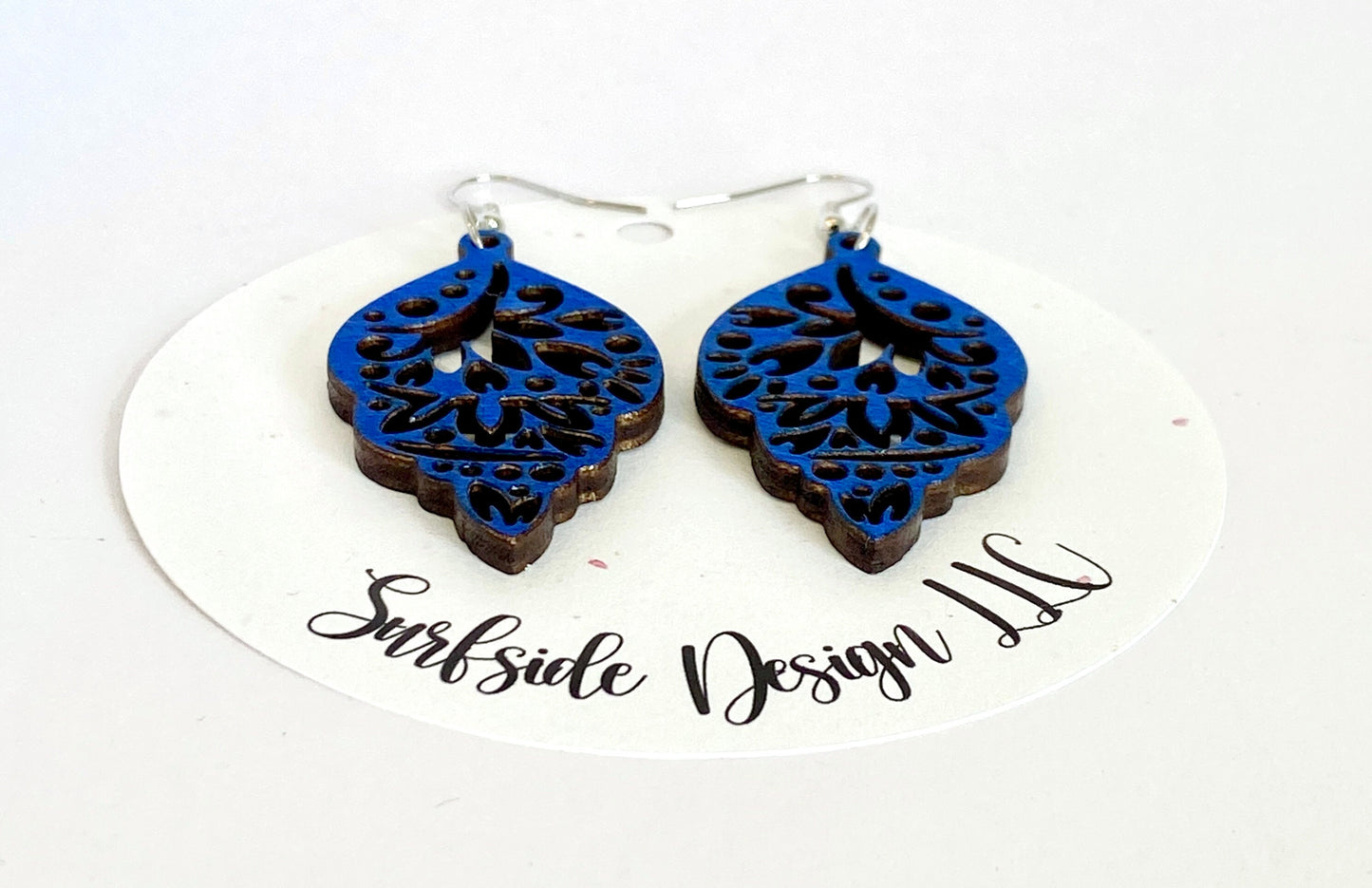 Sea Shell Earrings Dark Blue 2