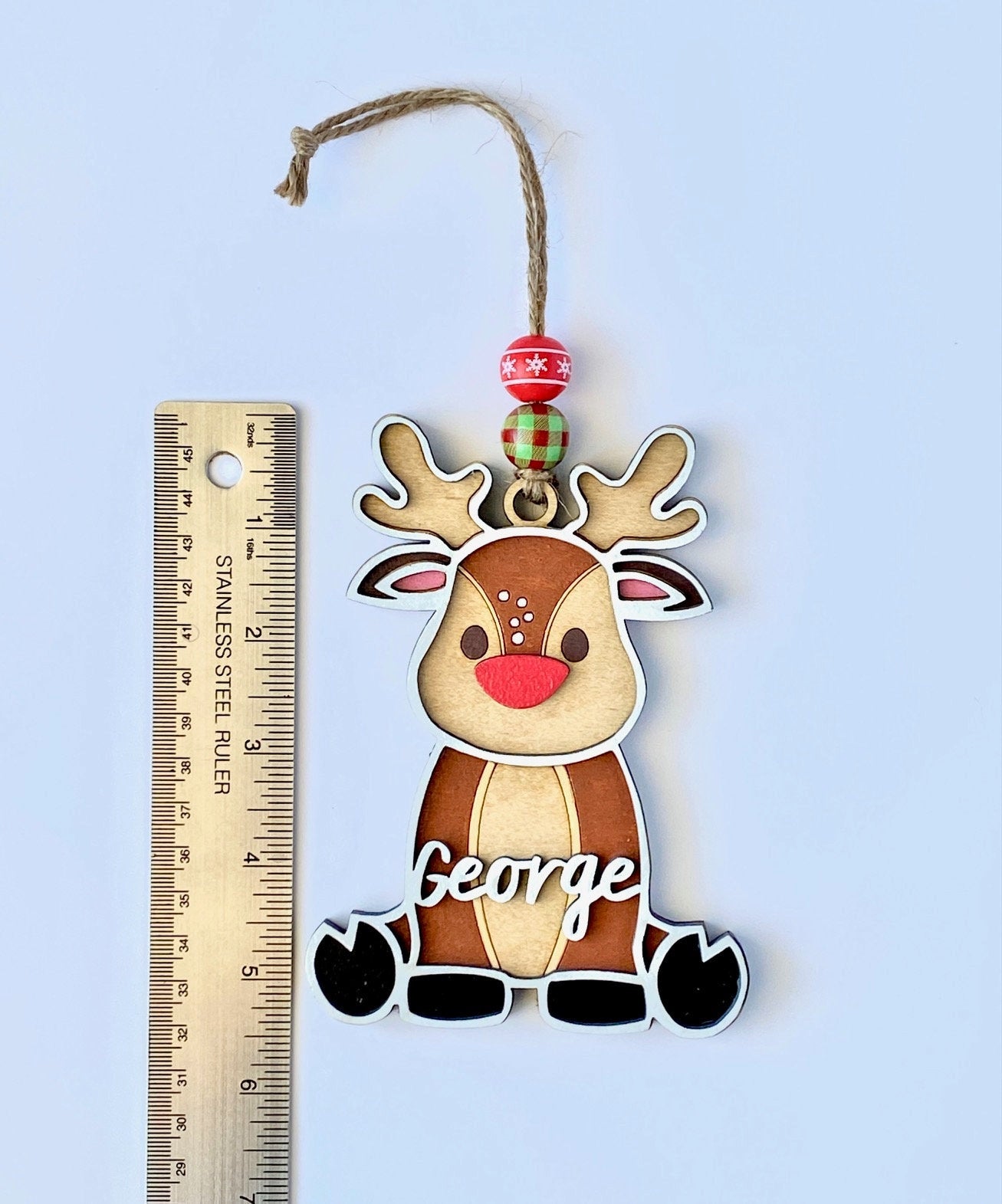 Personalized Reindeer Ornament