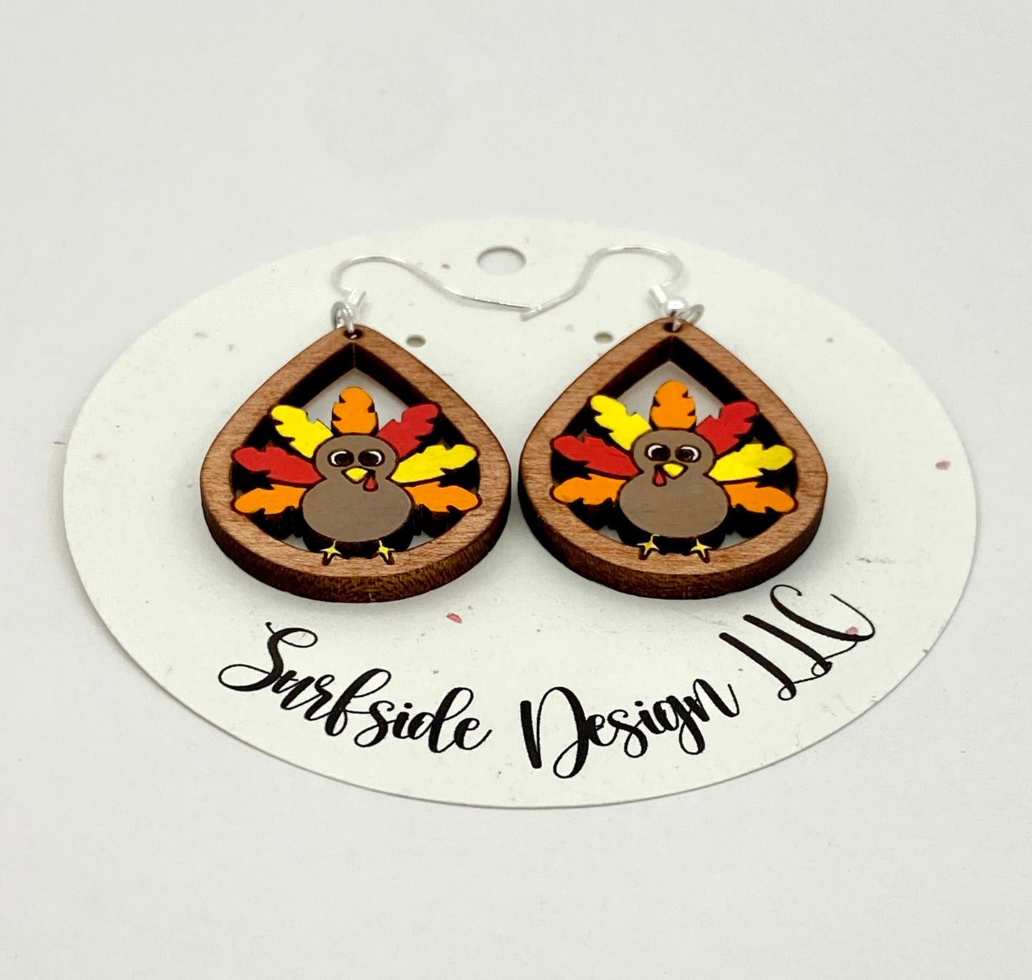 Thanksgiving Turkey Dangle Earrings