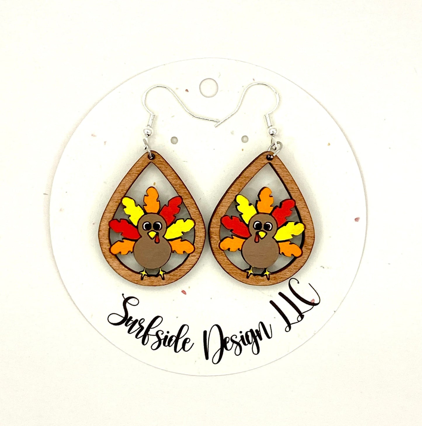 Thanksgiving Turkey Dangle Earrings