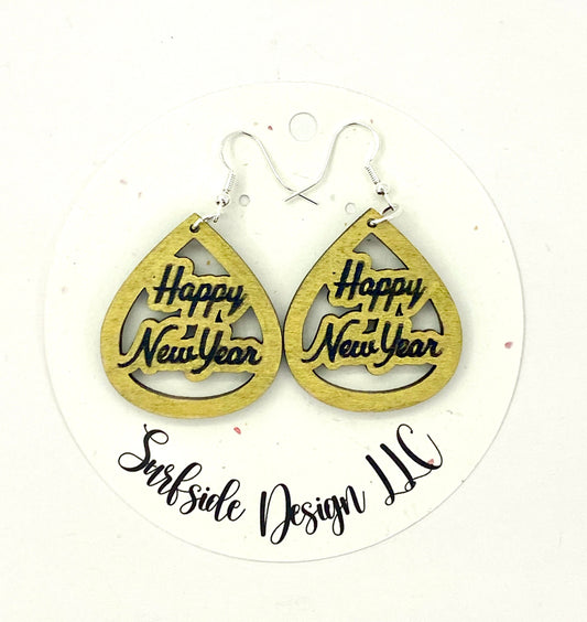 Happy New Year Dangle Earrings