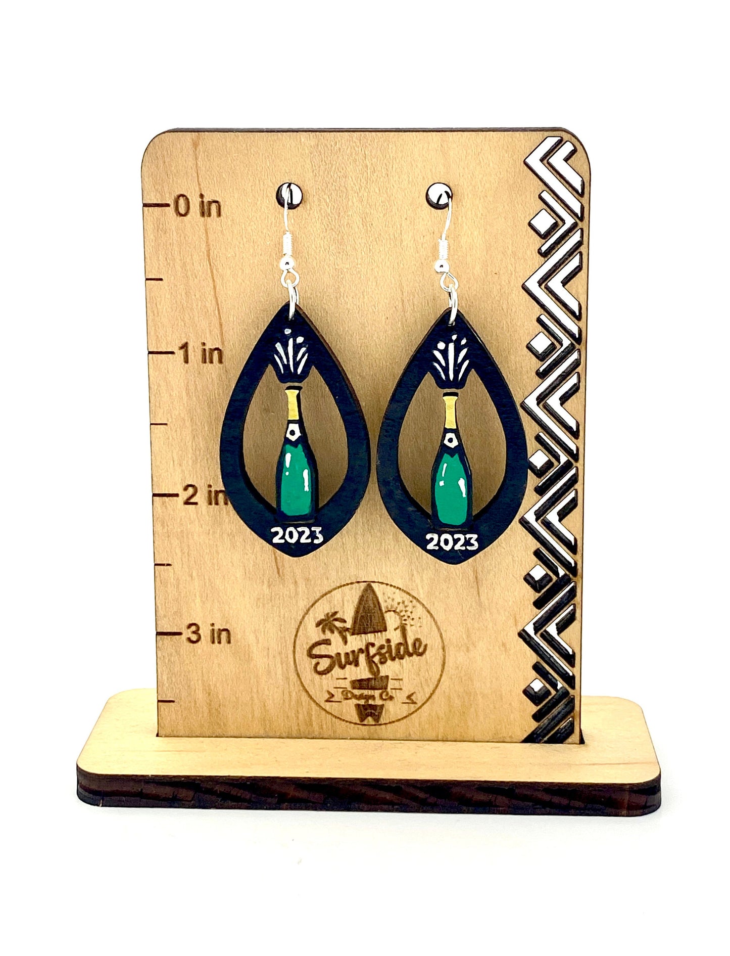 New Year's Eve Champagne Bottle Earrings