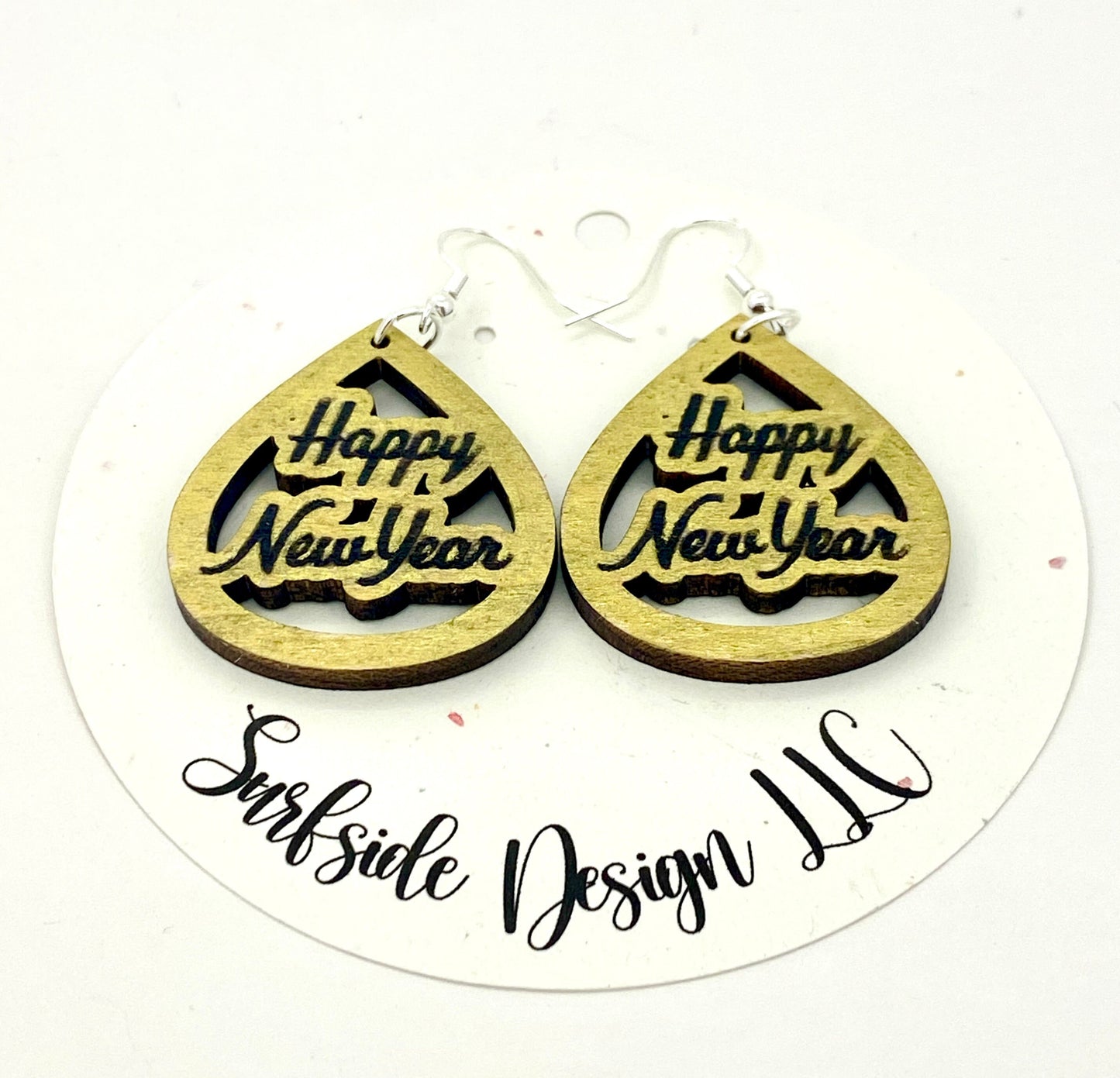 Happy New Year Dangle Earrings