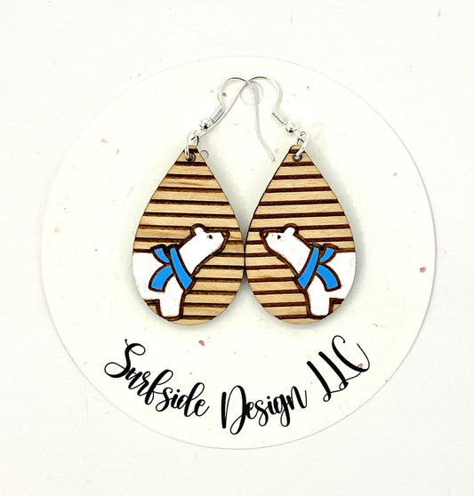 Polar Bear Dangle Earrings